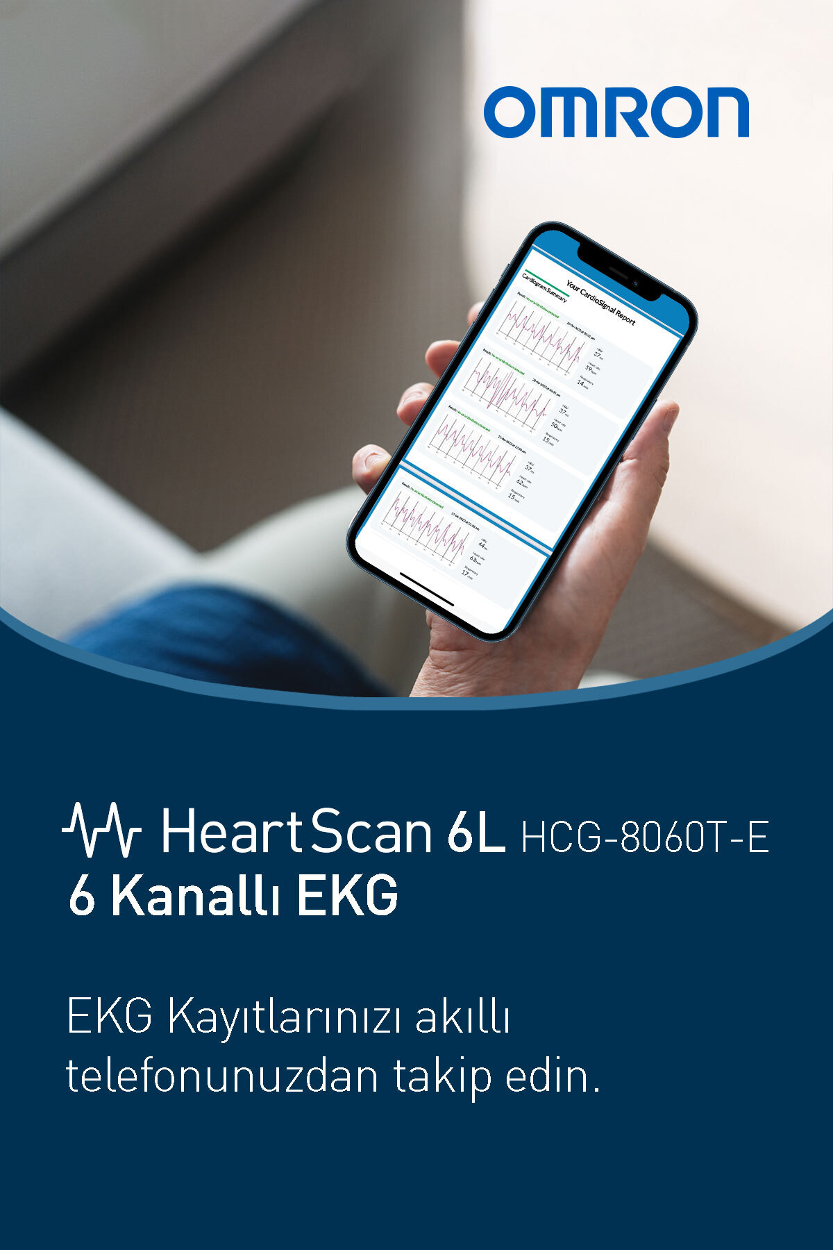 HeartScan 6L Altı Kanallı Taşınabilir EKG Ölçüm Cihazı 6