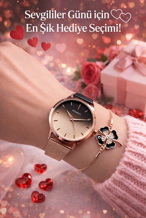 Homies Kadın Kol Saati-Hediye Bileklik-Orjinal Kutulu-Sevgililer Günene Özel.