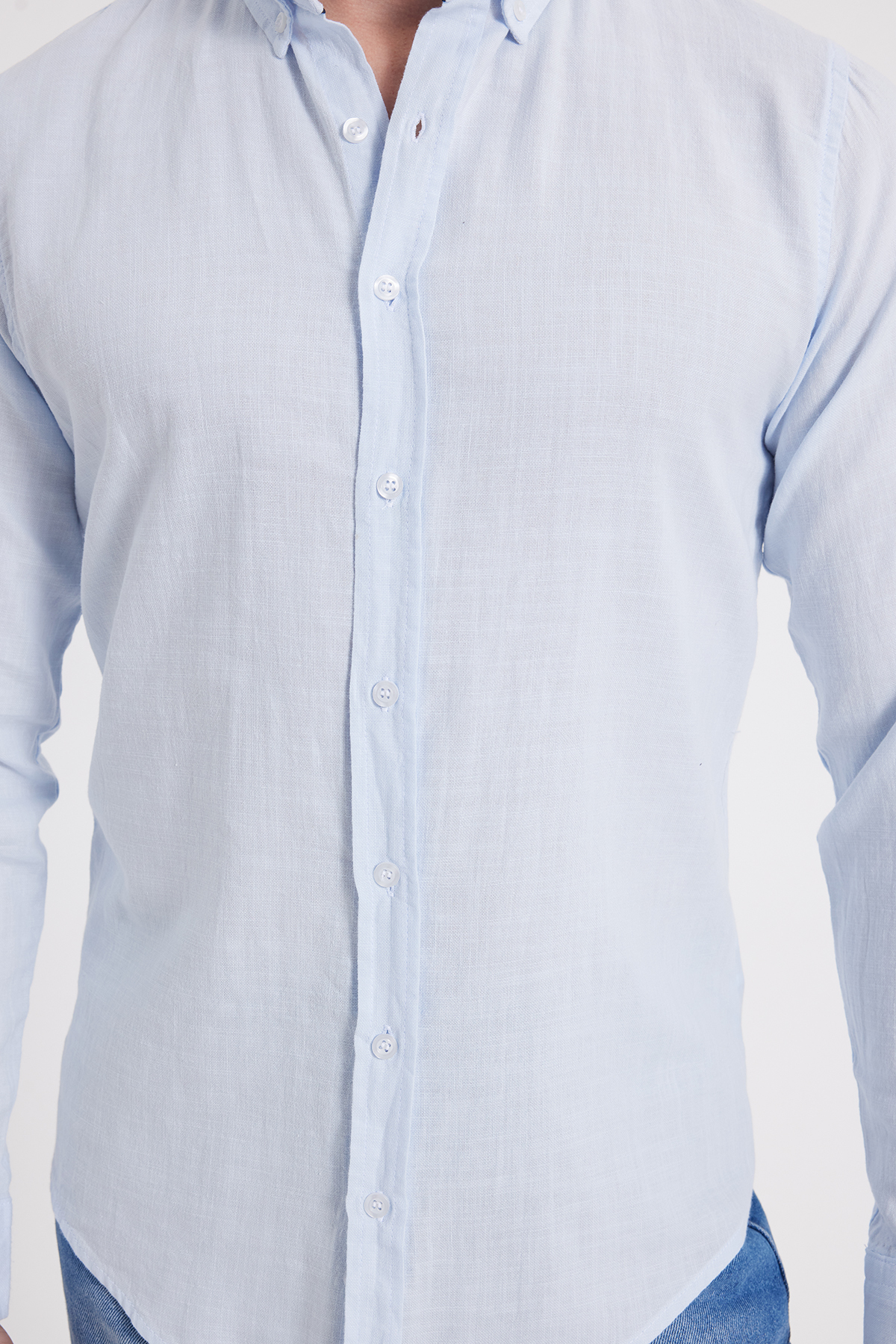 پیراهن مردانه آبی تودورز | اورجینال DR230024-100 - تصویر 6