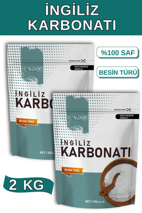 Hanzade Bitkisel İngiliz Karbonatı 1 Kg x 2 Adet Sodyum Bikarbonat Besin Türü...