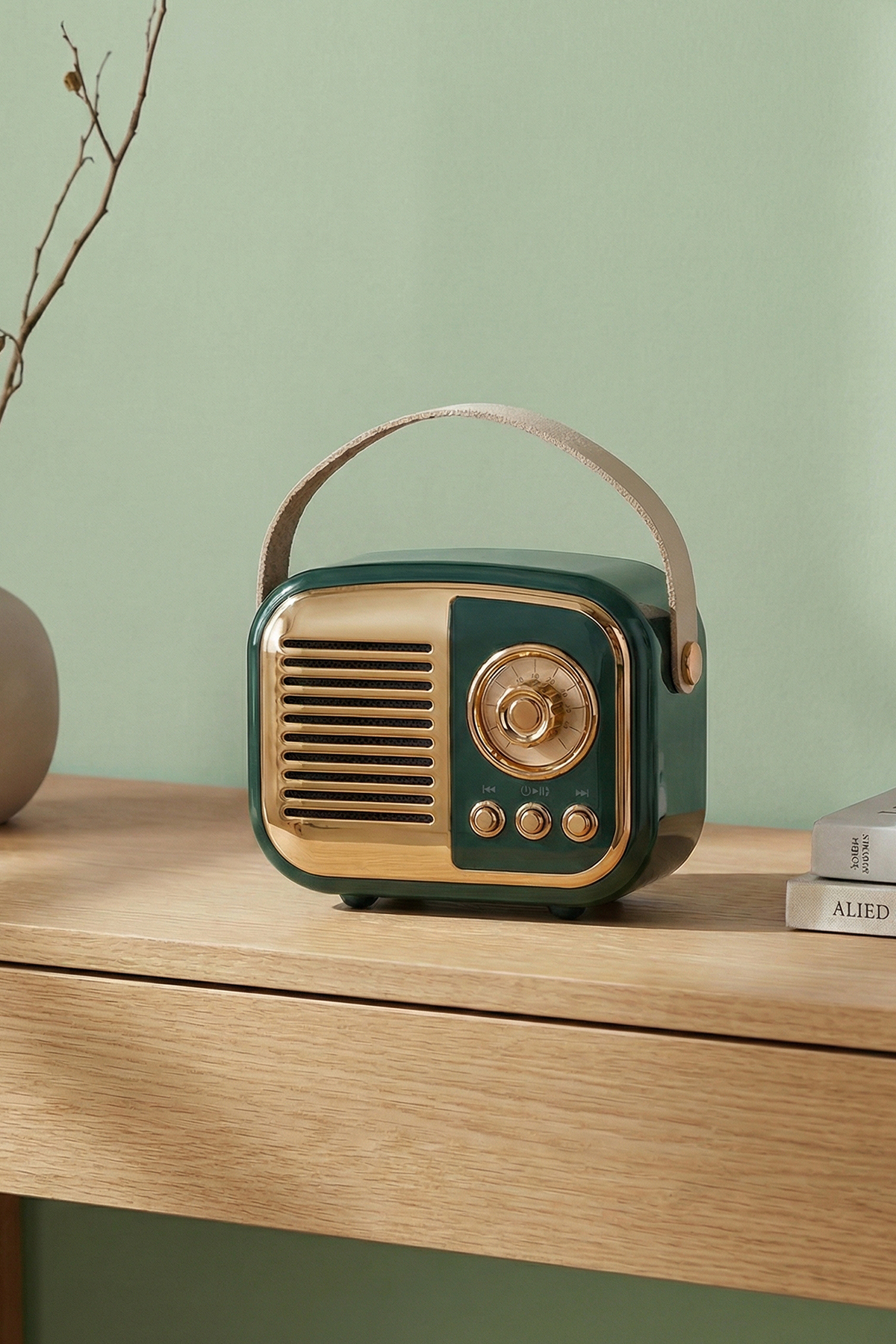 Echoes Green Usb+TF Card+ Classic Retro Music Box with Bluetooth Support