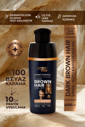 Softto Plus Expert Men Dark Brown Hair Color – Koyu Kahve / Geliştirilmiş For...