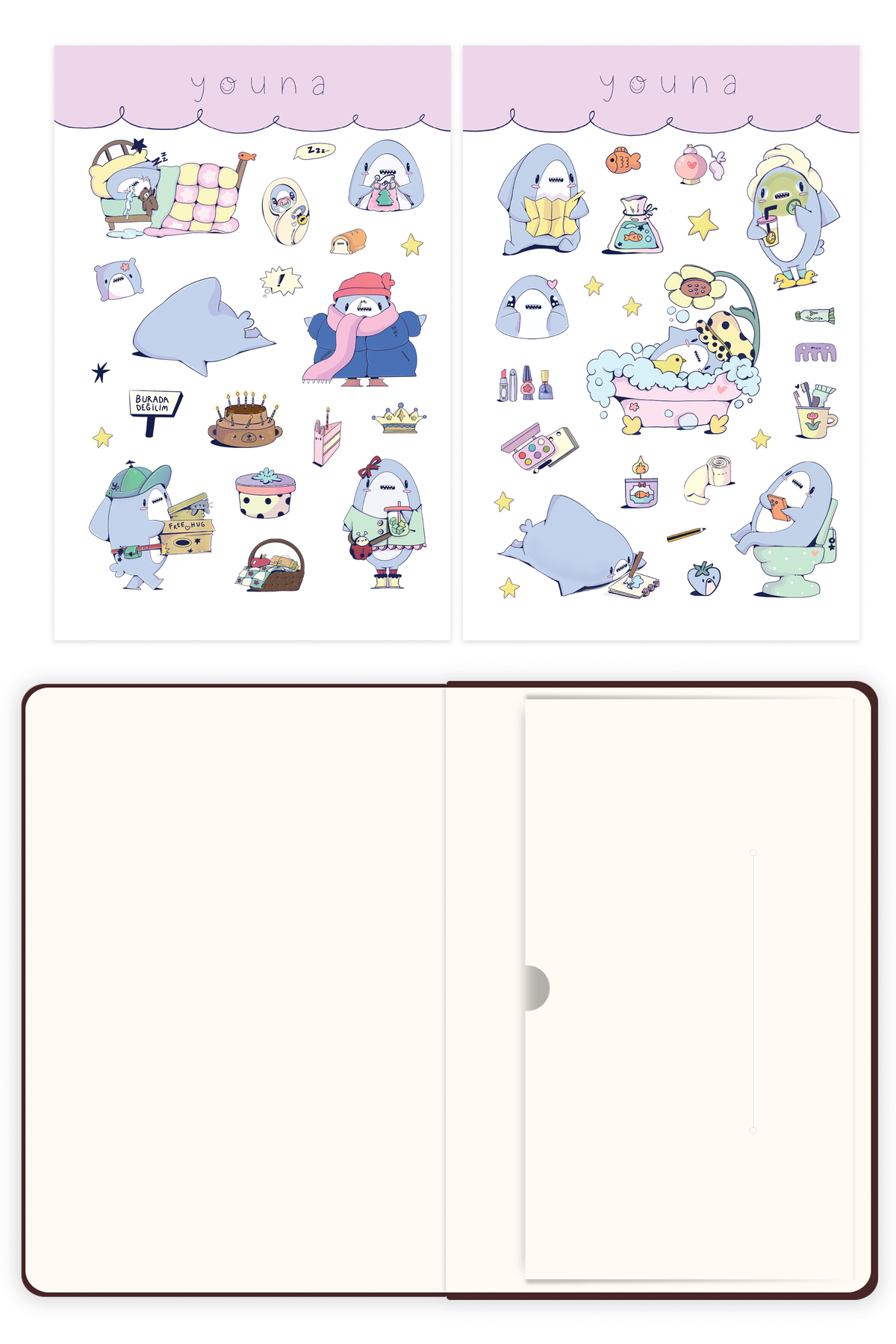 Matt Notebook Youna A5 Süresiz Planlayıcı Ajanda 15x21 cm - Dikey Tasarım – Bordo Dizüstü Bilgisayar