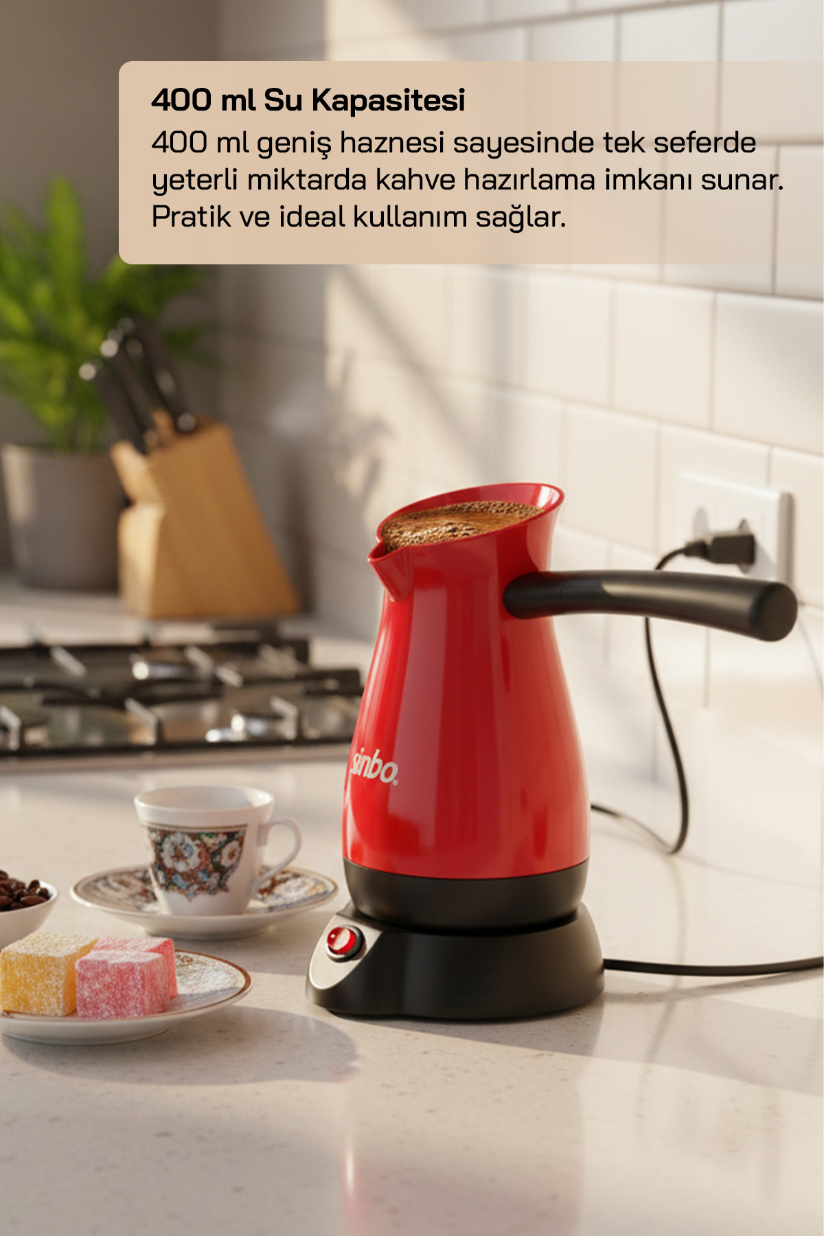 SCM 2948 Kablosuz Elektrikli Cezve Kırmızı 3