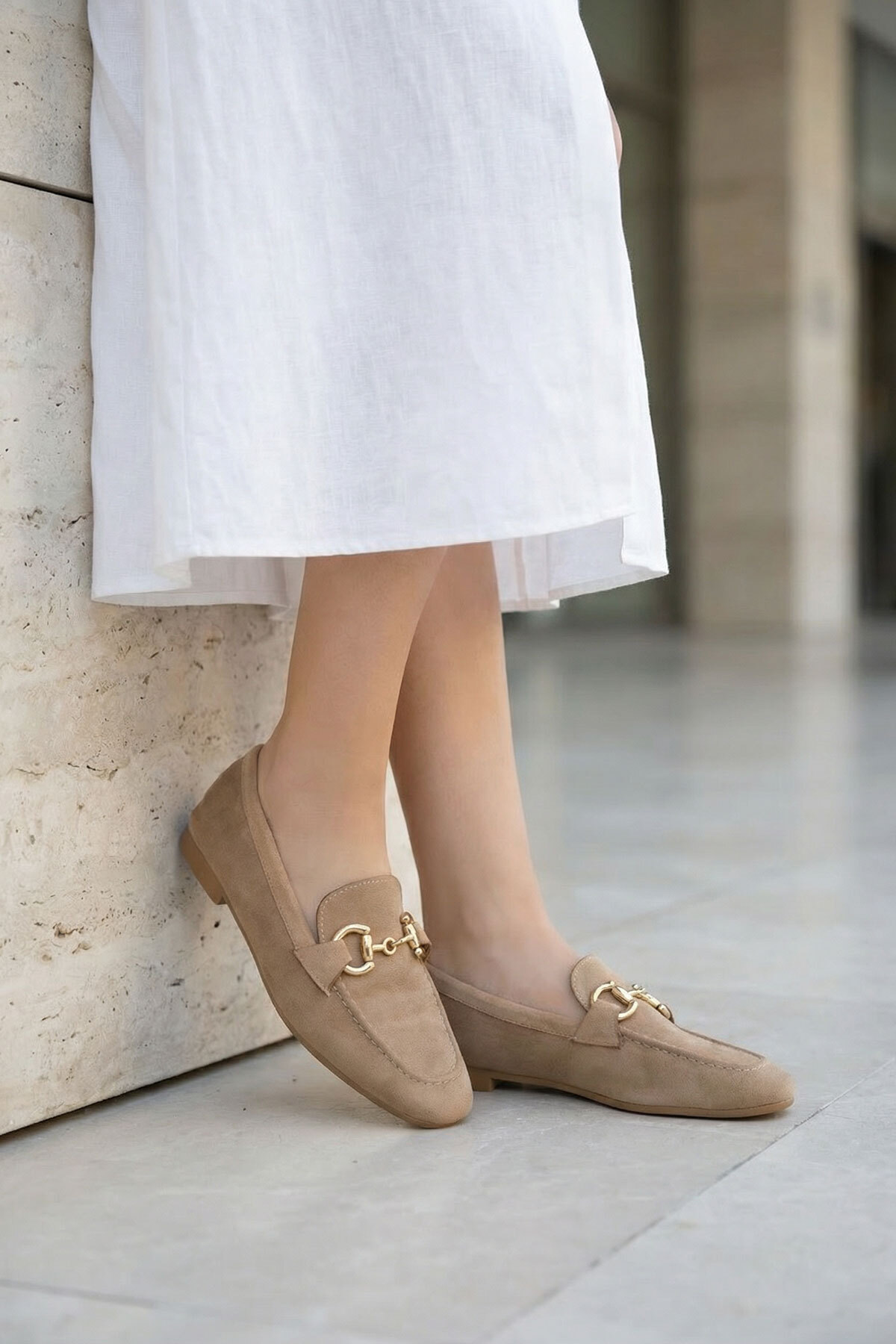 SOHO  Vizon Süet Kadın Loafer Ayakkabı 18930 - Görsel 2