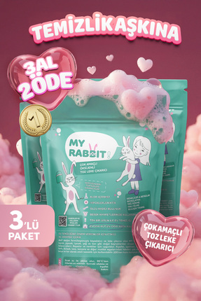 My Rabbit! Çamaşır Ve Yüzey Için Çok Amaçlı Oksijenli Toz Leke Çıkarıcı ve be...