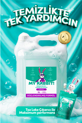 My Rabbit! Sıvı Çamaşır Deterjanı Leke Çıkartıcı Konsantre Formül, Derin Temi...