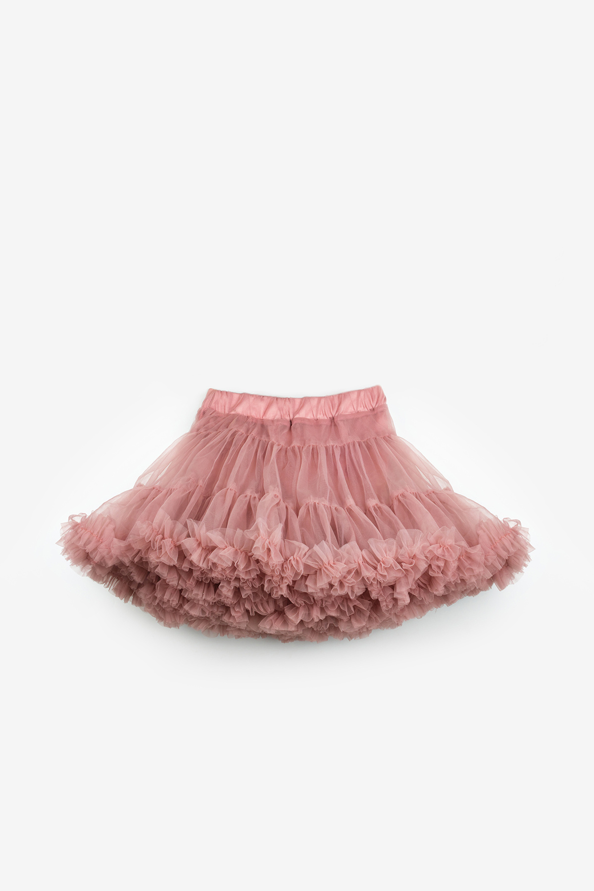 Trendyolmilla  Gül Kurusu Kurdele Detaylı Kız Çocuk Kısa / Mini Düz Dokuma Bayramlık Tütü Etek TKDSS26ET00005 - Görsel 5