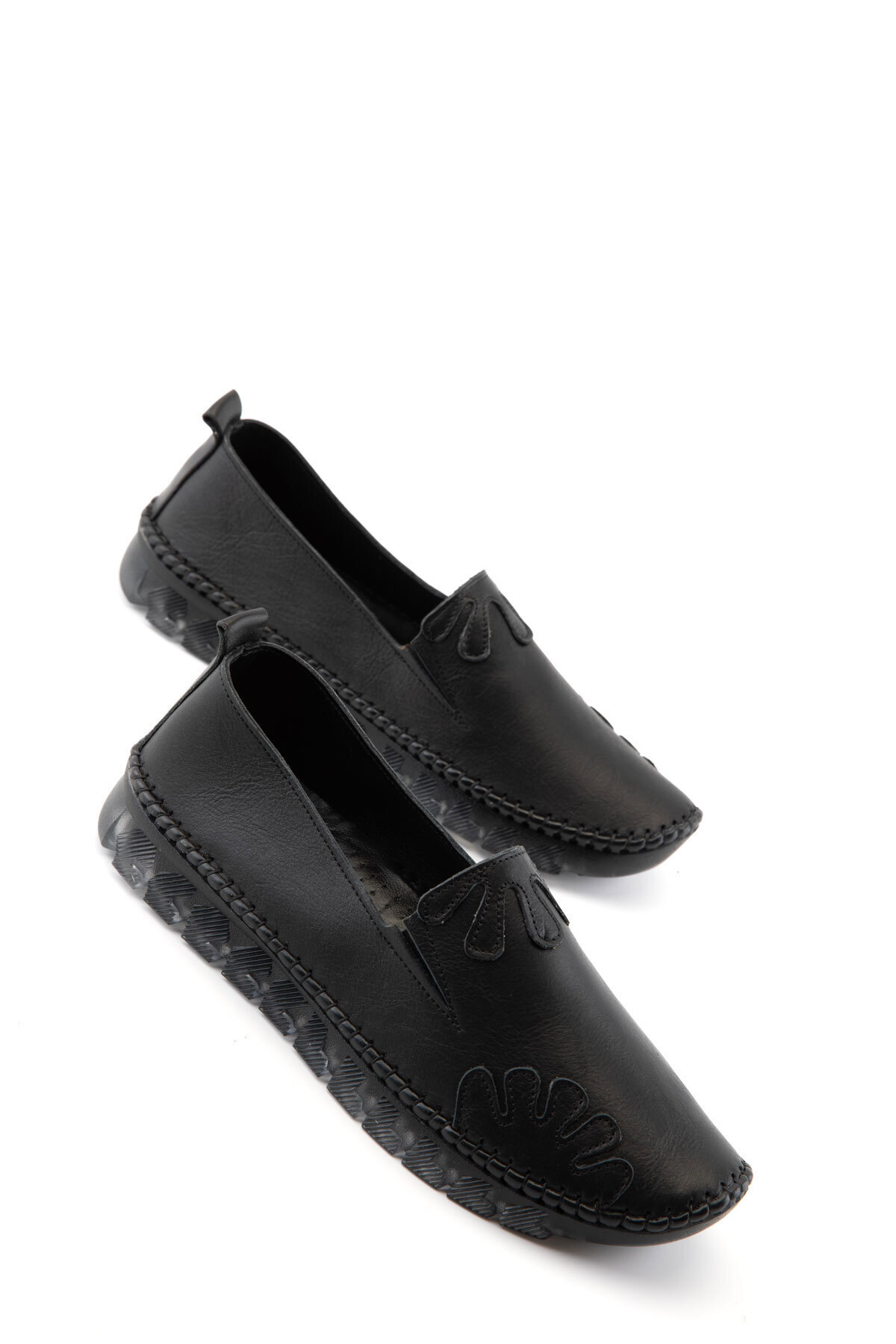 SOHO  Siyah Hakiki Deri Kadın Loafer Ayakkabı 21366 - Görsel 5