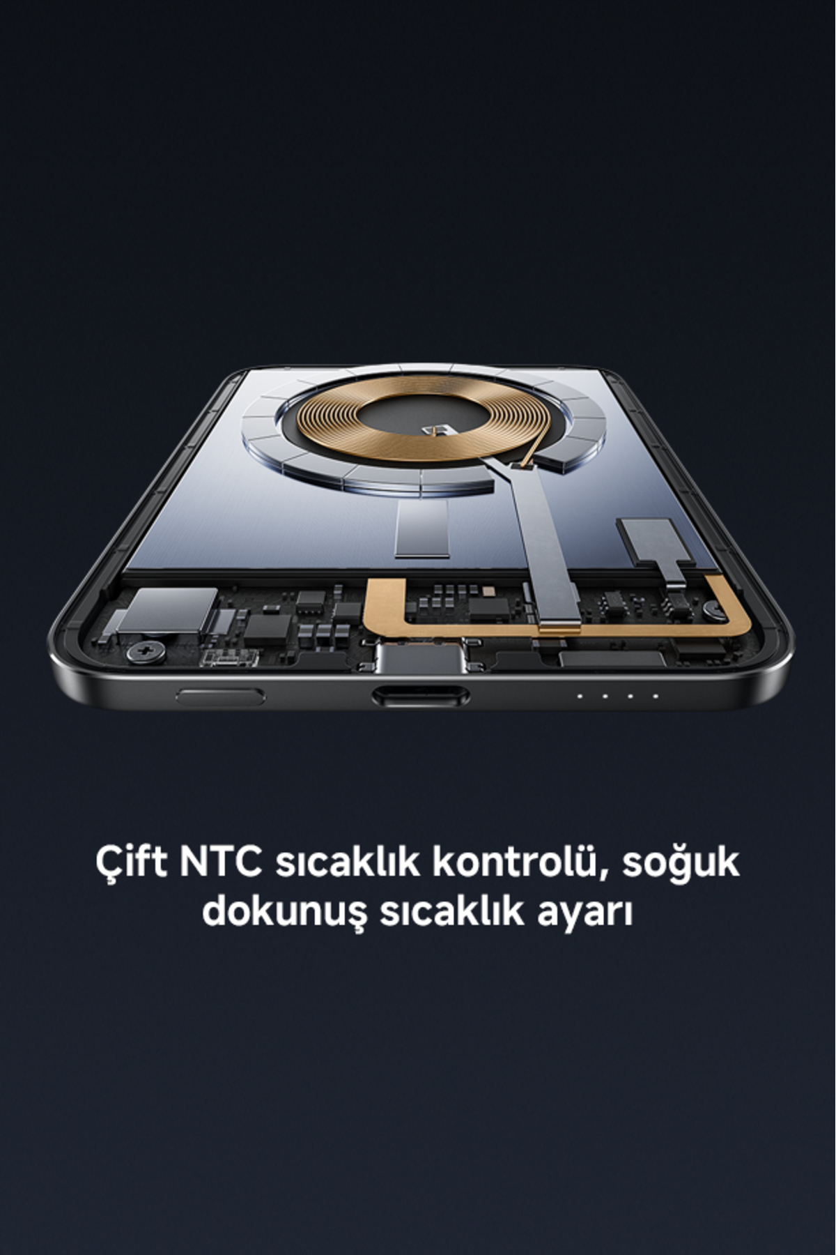 UltraThin Magnetic Power Bank 5000 15W Gümüş 9