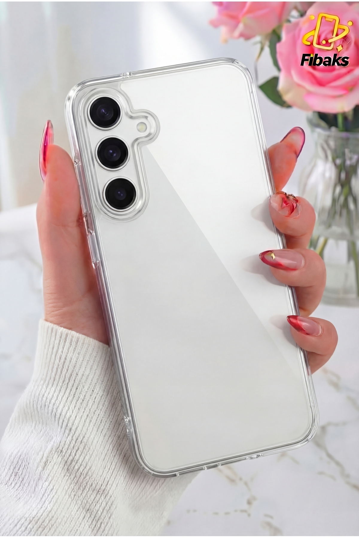 Galaxy S24 FE Case Clear Camera Shielded Colorless Flexible Silicone Cover Lock