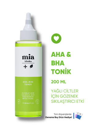 mia klinika Aha-bha Akne Karşıtı, Gözenek Sıkılaştırıcı Ve Cilt Temizleyici T...
