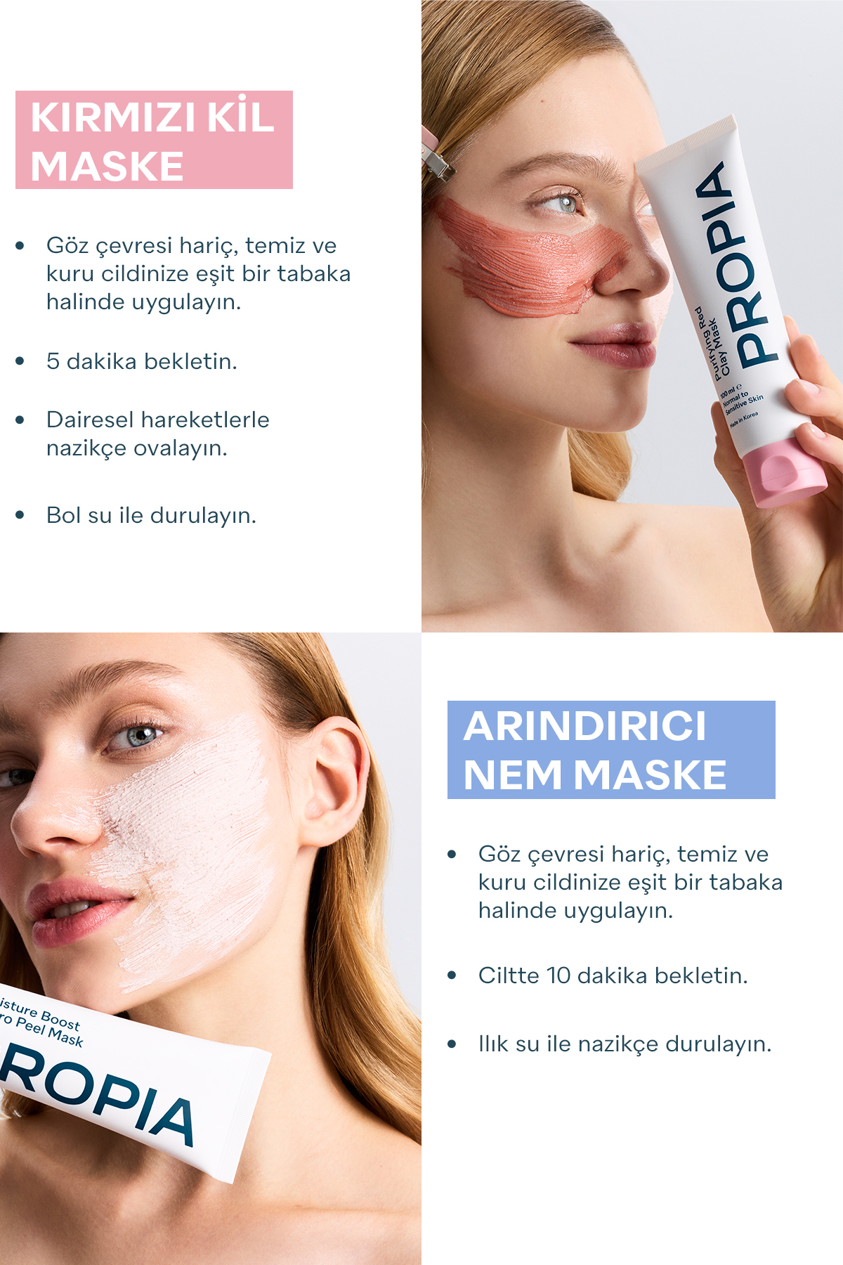 Gözenek Karşıtı ve Nemlendirici Maske Seti — redclaymask-moisturemaskyüzml-Set — تصویر 5 از 6