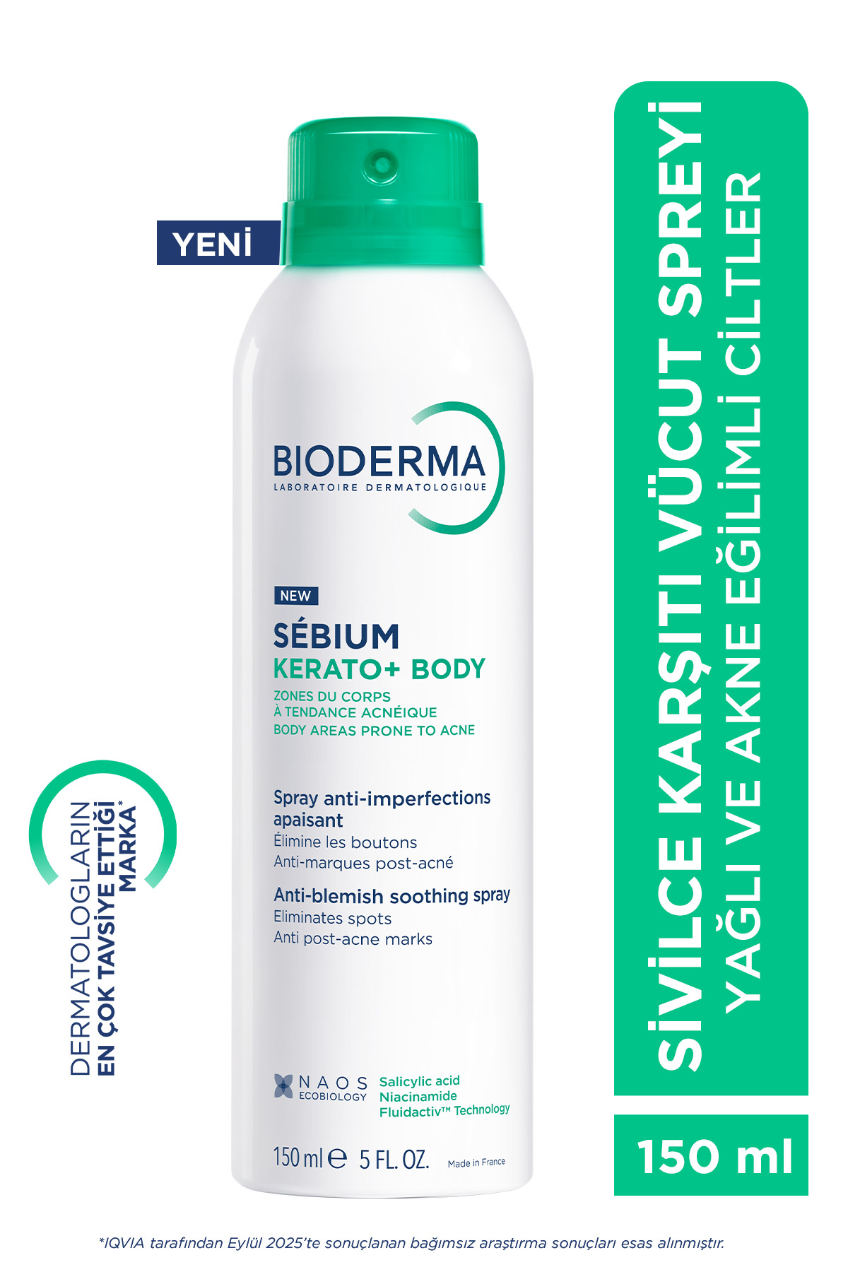 Bioderma Sebium Kerato+ Body Sivilce, Akne Lekesi Karşıtı Salisilik Asit Niasinamid İçeren Vücut Spreyi 150ml - Fiyatı, Yorumları