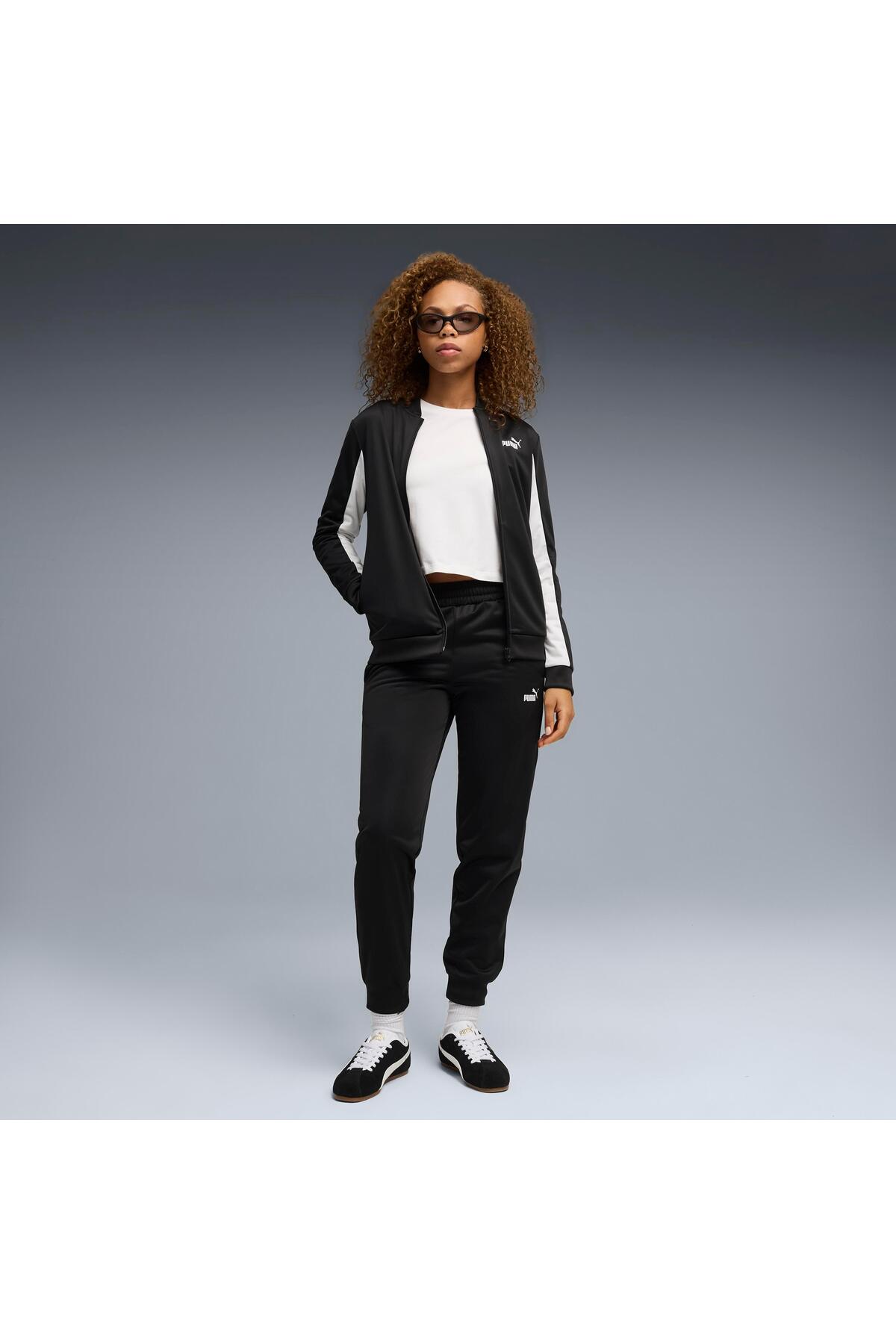 Adults; Female; Knitted Suits; Regular-Longsleeve; black; Puma Shuffle; S