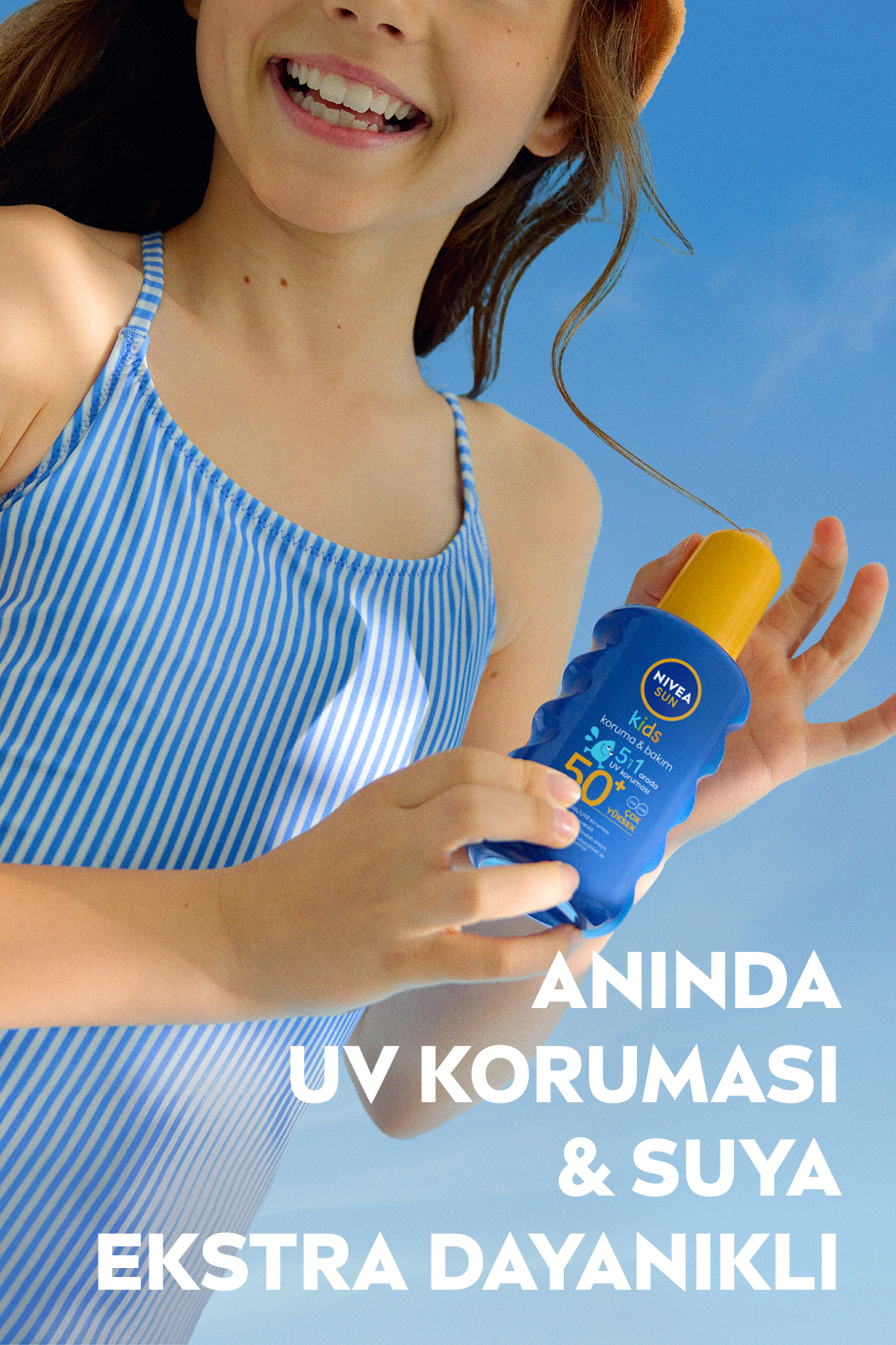 NIVEA SUN SPF50 Çocuklar İçin Yüksek Güneş Koruyucu Vücut Spreyi 200ml,Suya Dayanıklı,E&C Vitamini fotoğrafı 3 (önizleme)