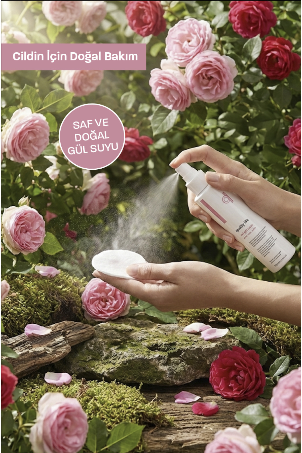 Gül Suyu Tonik Doğal Saf Gül Suyu Gözenek Sıkılaştırıcı Aydınlatıcı ve Arındırıcı Tonik 100 ml — gül-suyu-gözenek-sıkılaştırıcı-tonik — تصویر 6 از 7