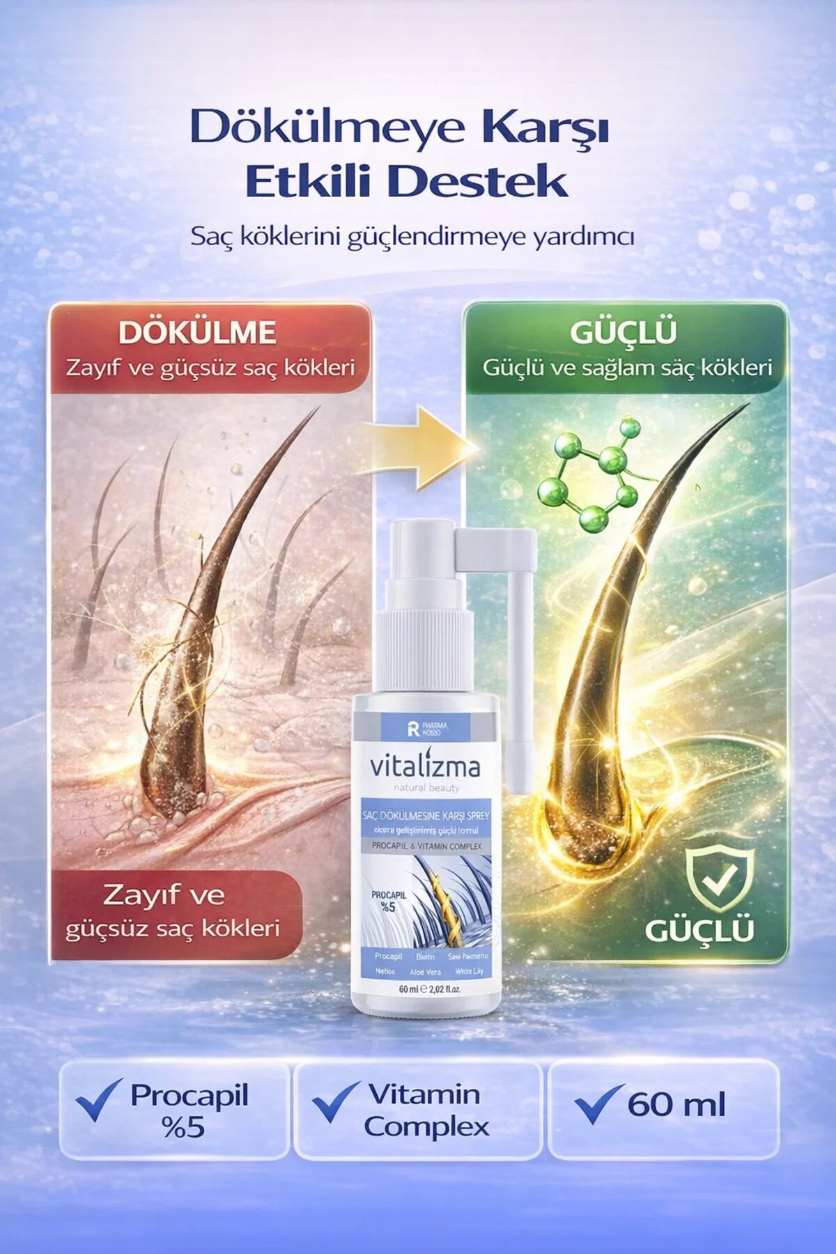 Saç Dökülmesine Karşı Sprey — v4 — تصویر 6 از 8