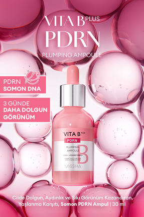 Missha Dolgun ve Aydınlık Görünüm Sunan Somon PDRN İçerikli Ampul MISSHA Vita...