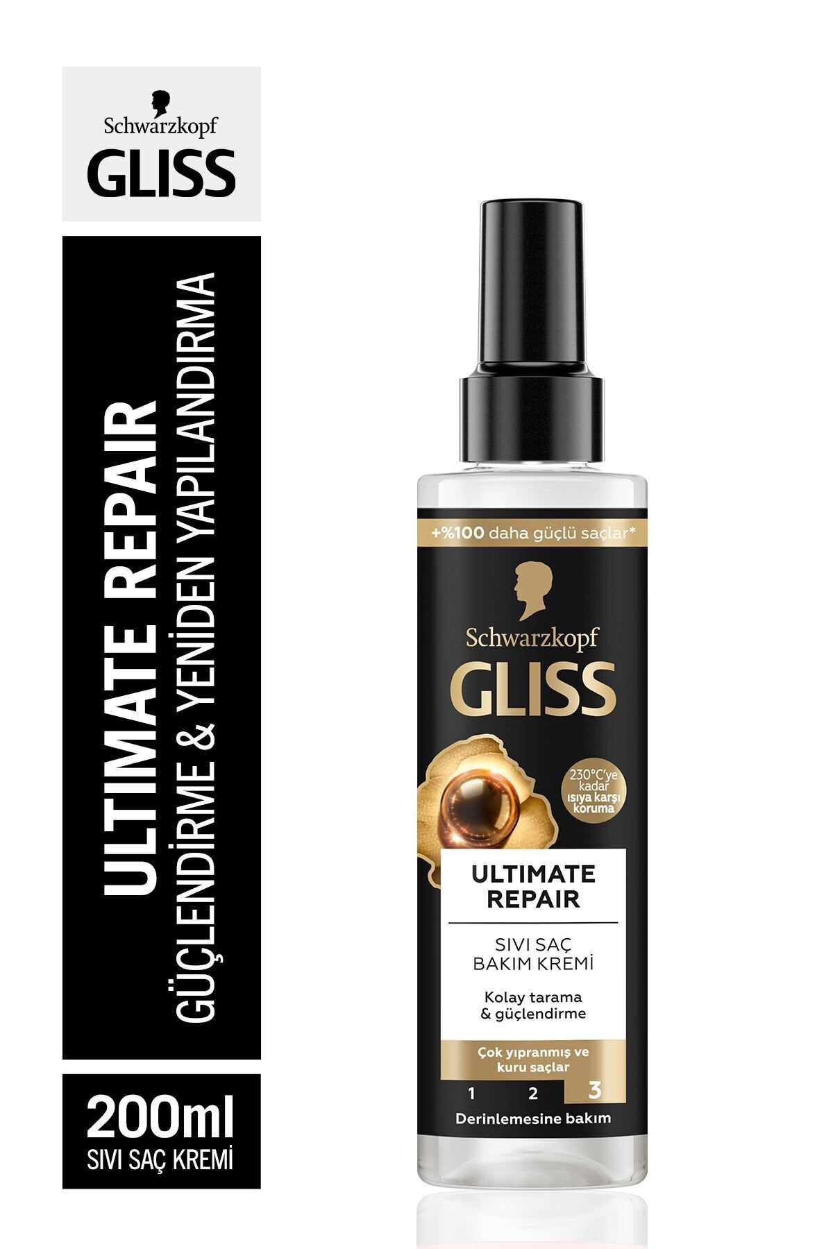 Gliss Ultimate Oil Elixir Argan Yağı Besleyici Kolay Tarama Sıvı Saç Bakım Kremi  200 ml Yıpranmış Saçlar — 3838824421513