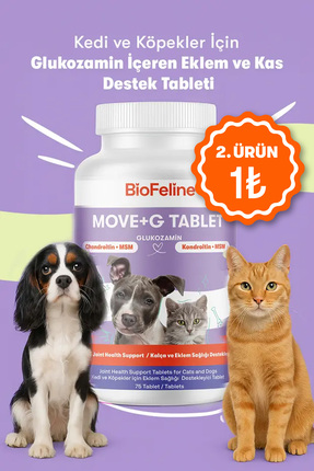BioFeline Eklem Sertliği ve Kas Desteği Sağlayıcı Kedi ve Köpekler İçin Gluko...