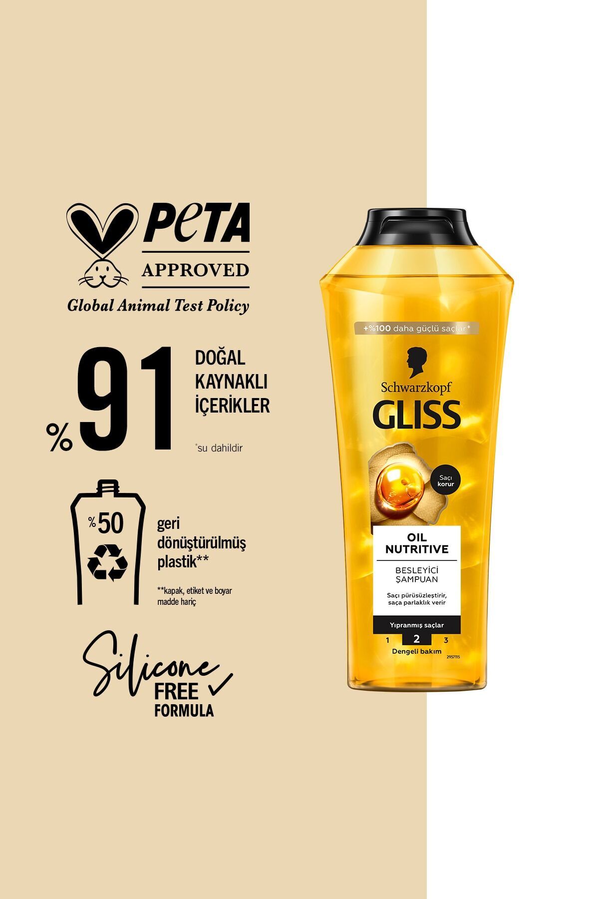 Oil Nutritive Şampuan 400ml + Saç Kremi 360ml + Sıvı Saç Kremi 200 ml — TYCVTRP67N171642950419383 — تصویر 7 از 12