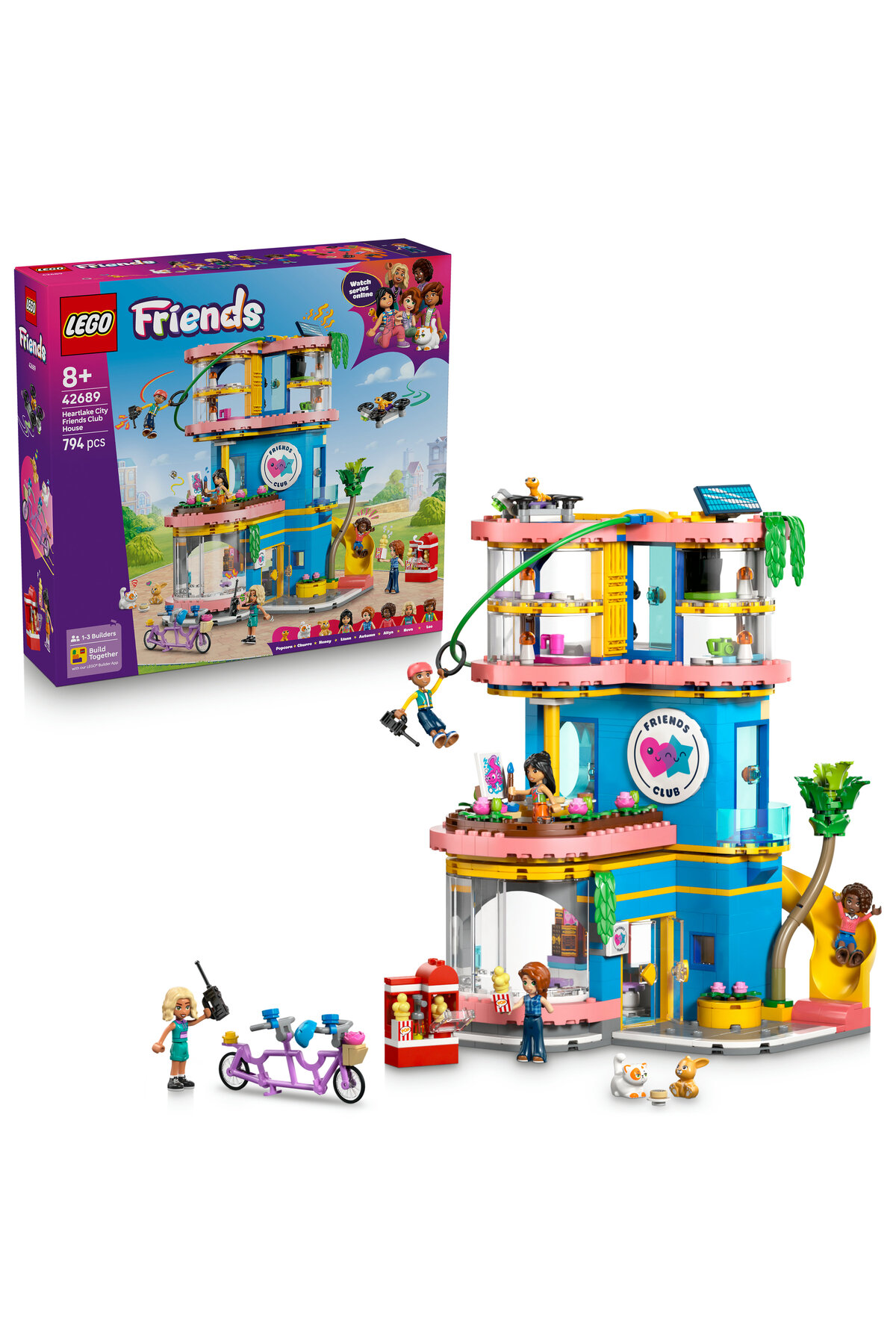 LEGO ® Friends Heartlake Şehri Friends Kulüp Evi 42689 – 8+Yaratıcı Oyuncak Yapım Seti (794 Parça)