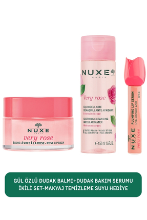 Nuxe Gül Özlü Besleyici Dudak Kremi-Dolgunlaştırıcı Dudak Serumu-Gül Özlü Mak...