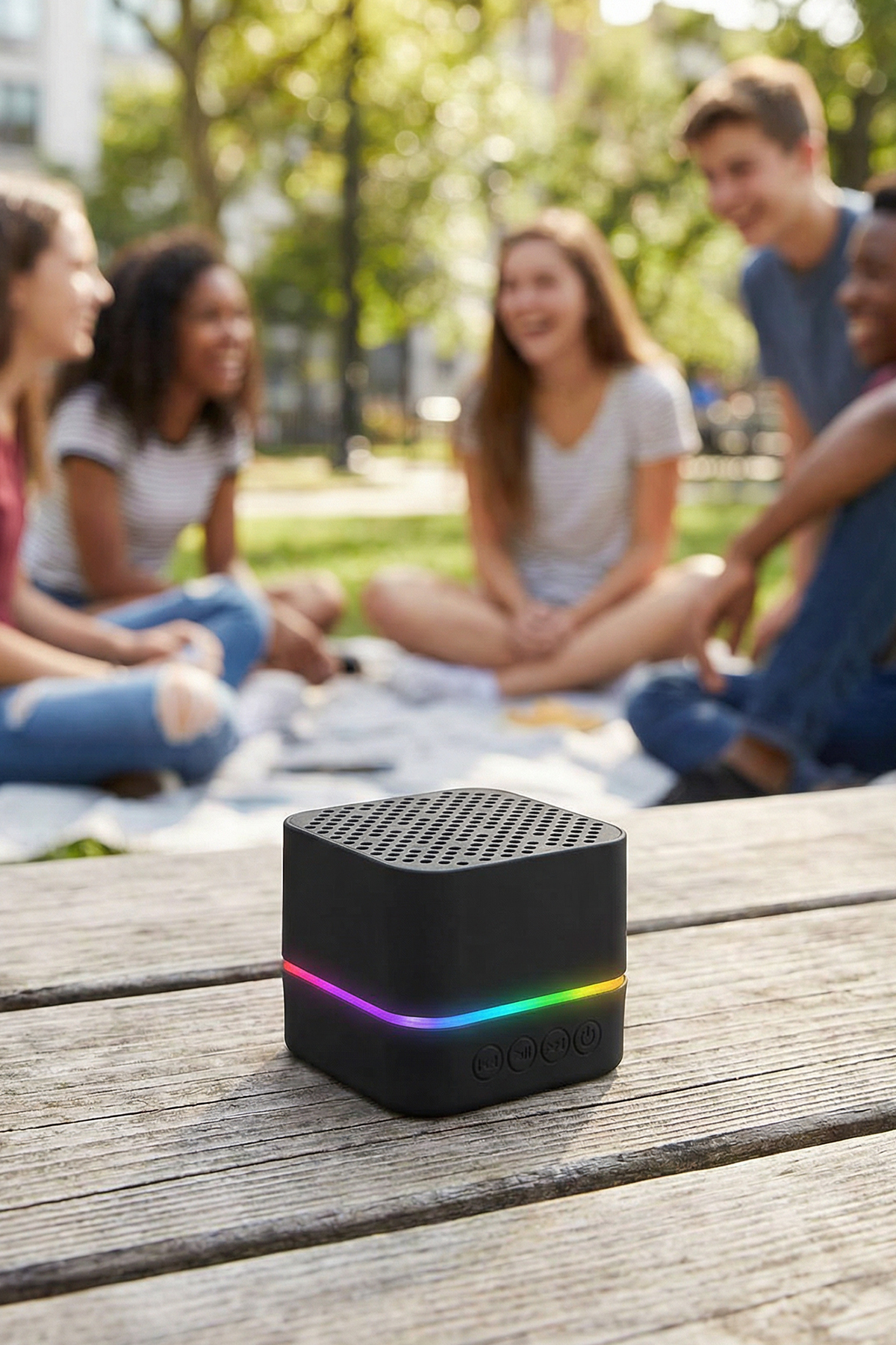 Md-18bt Siyah Dc 5v/usb Tf Kartlı Bluetoothlu Led Işklı Şarjlı Speaker