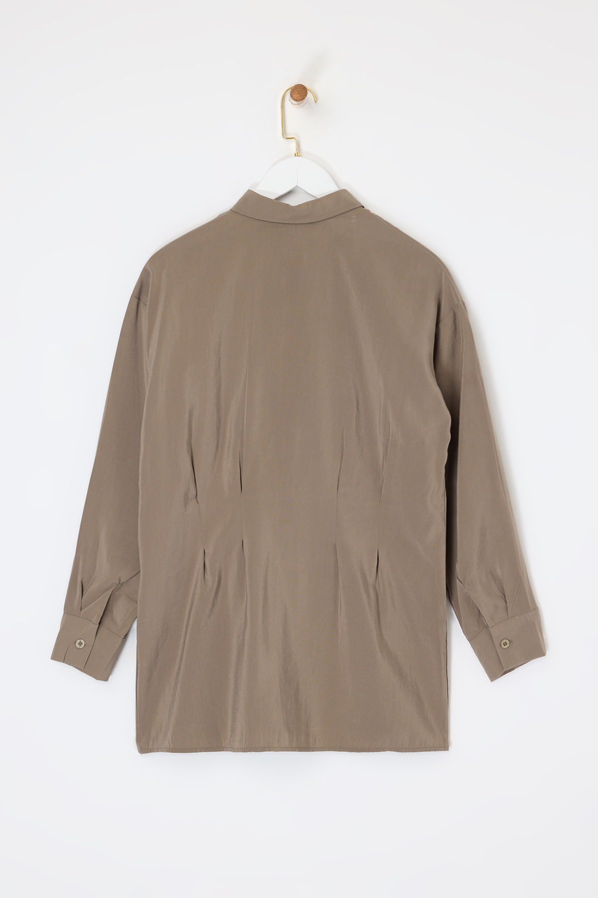 Trendyolmilla  Vizon Önü Pileli Modal Gömlek TDRSS26GO00010 - Görsel 6