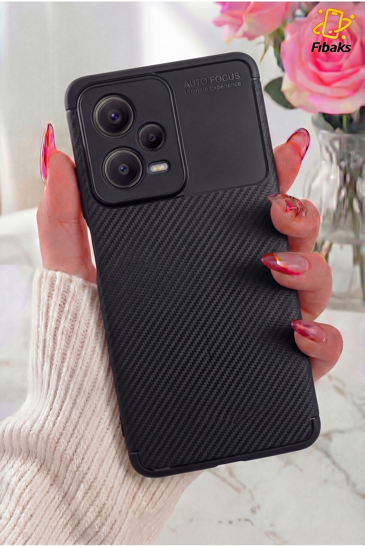 Redmi Note 12 Pro 5g Case Carbon Fiber Pattern Camera Protected Color Anti-throw Cover