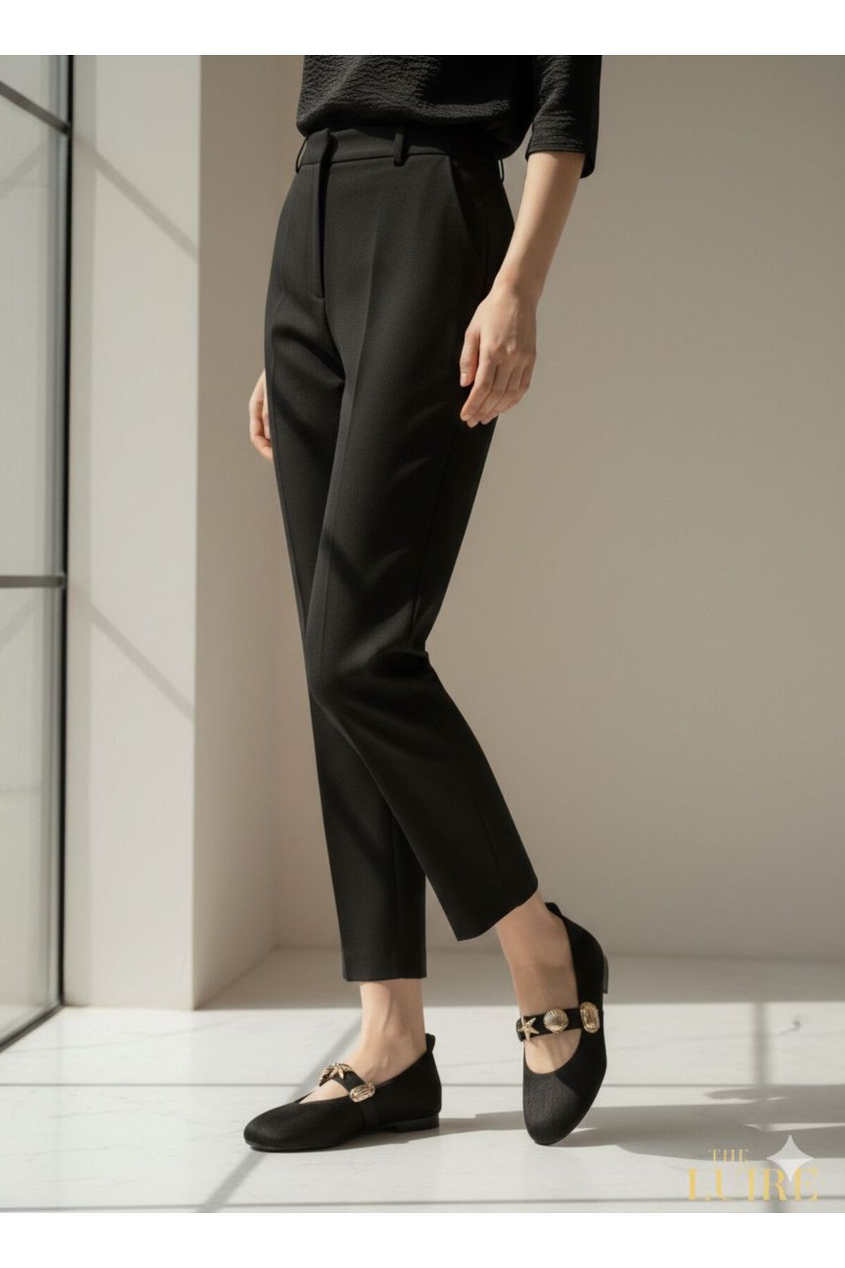 İncimoda  Kadın Hafızalı Tabanlı Yuvarlak Burun Ortopedik Babet - Görsel 5