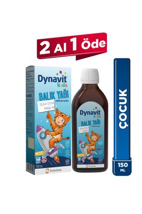 Dynavit Kids  Balık Yağı 150 mL - Çocuklar için 1300mg Balık Yağı, Omega-3, E...