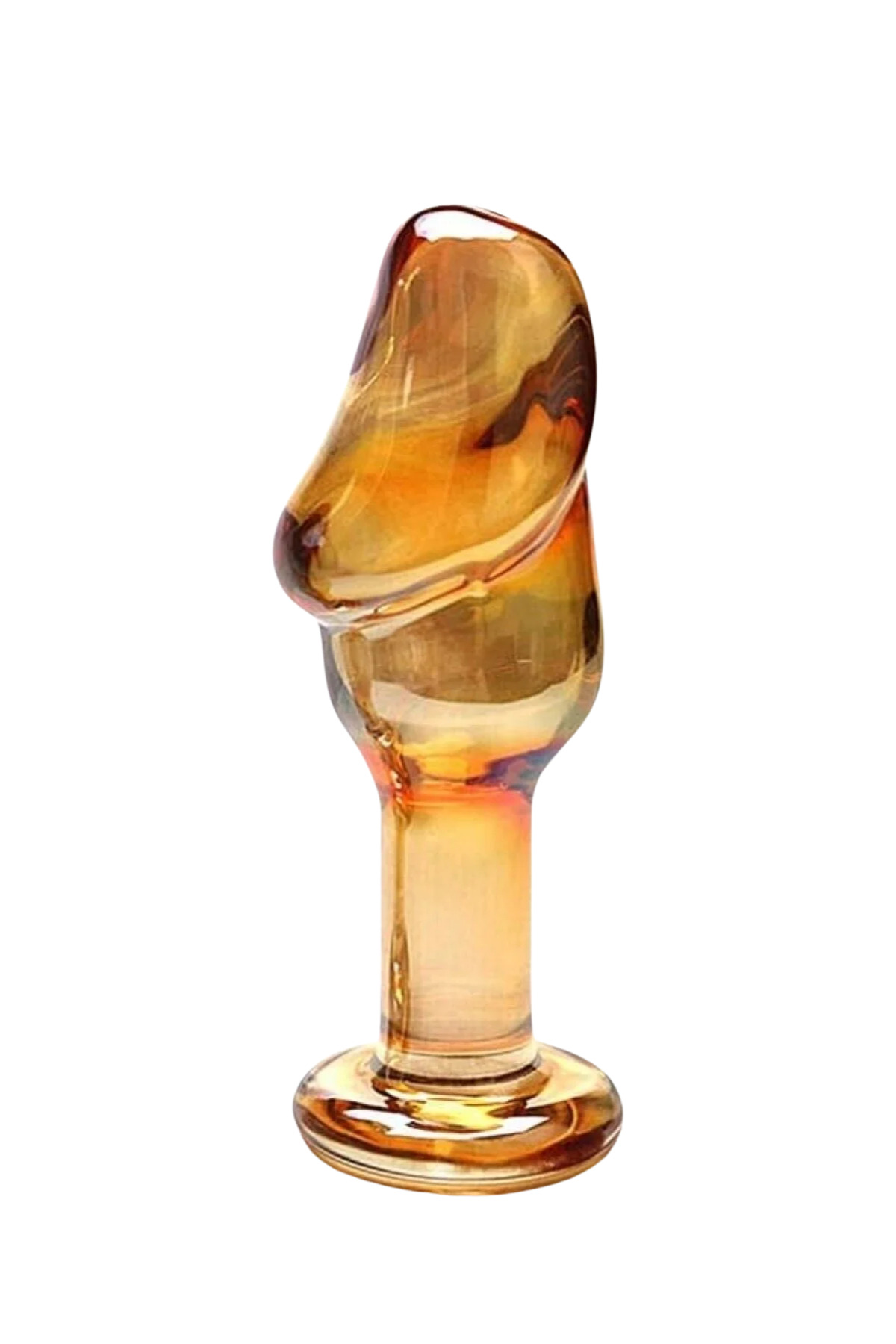 Tutamaçlı Kırılmaz Anal Ve Vajinal Uyarıcılı Penis Şeklinde Anal Butt Plug Cam Dildo