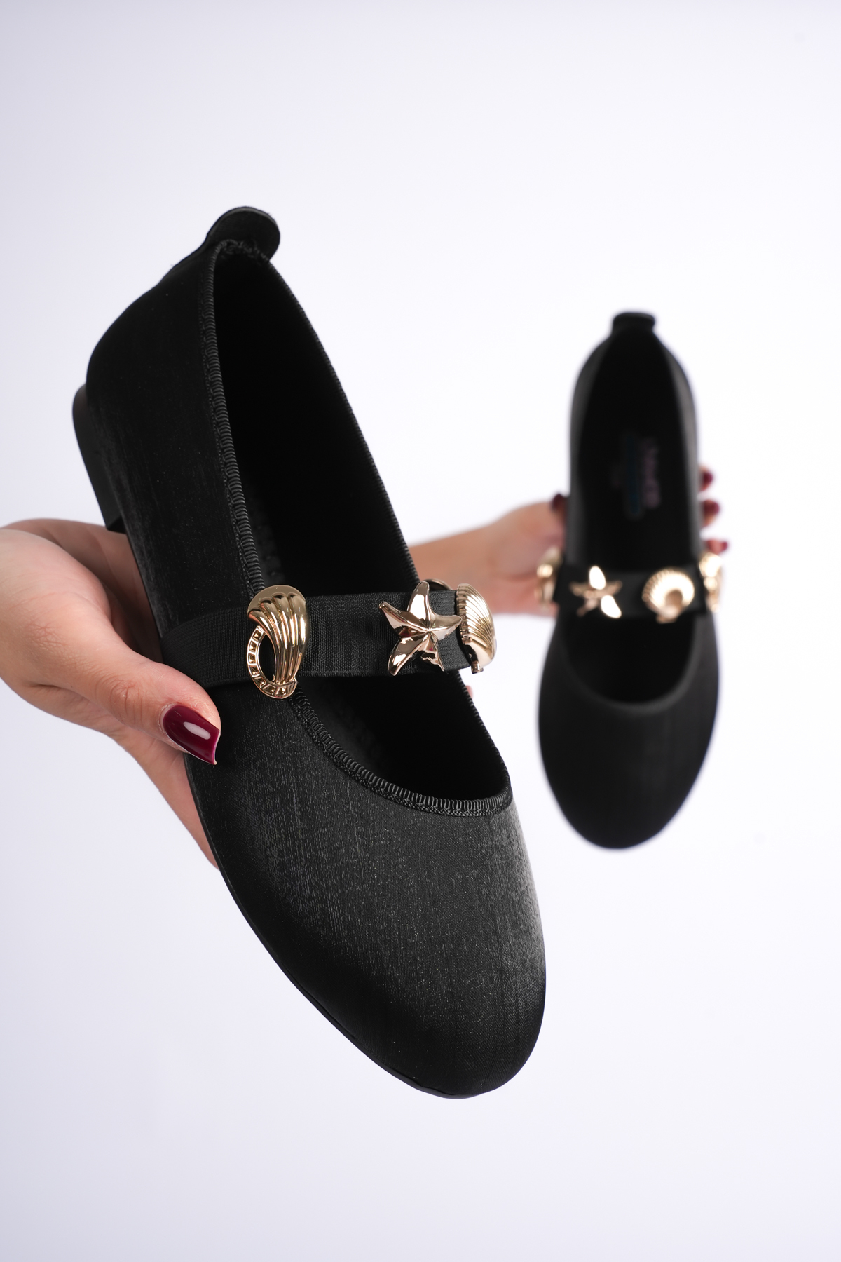 İncimoda  Kadın Hafızalı Tabanlı Yuvarlak Burun Ortopedik Babet - Görsel 9