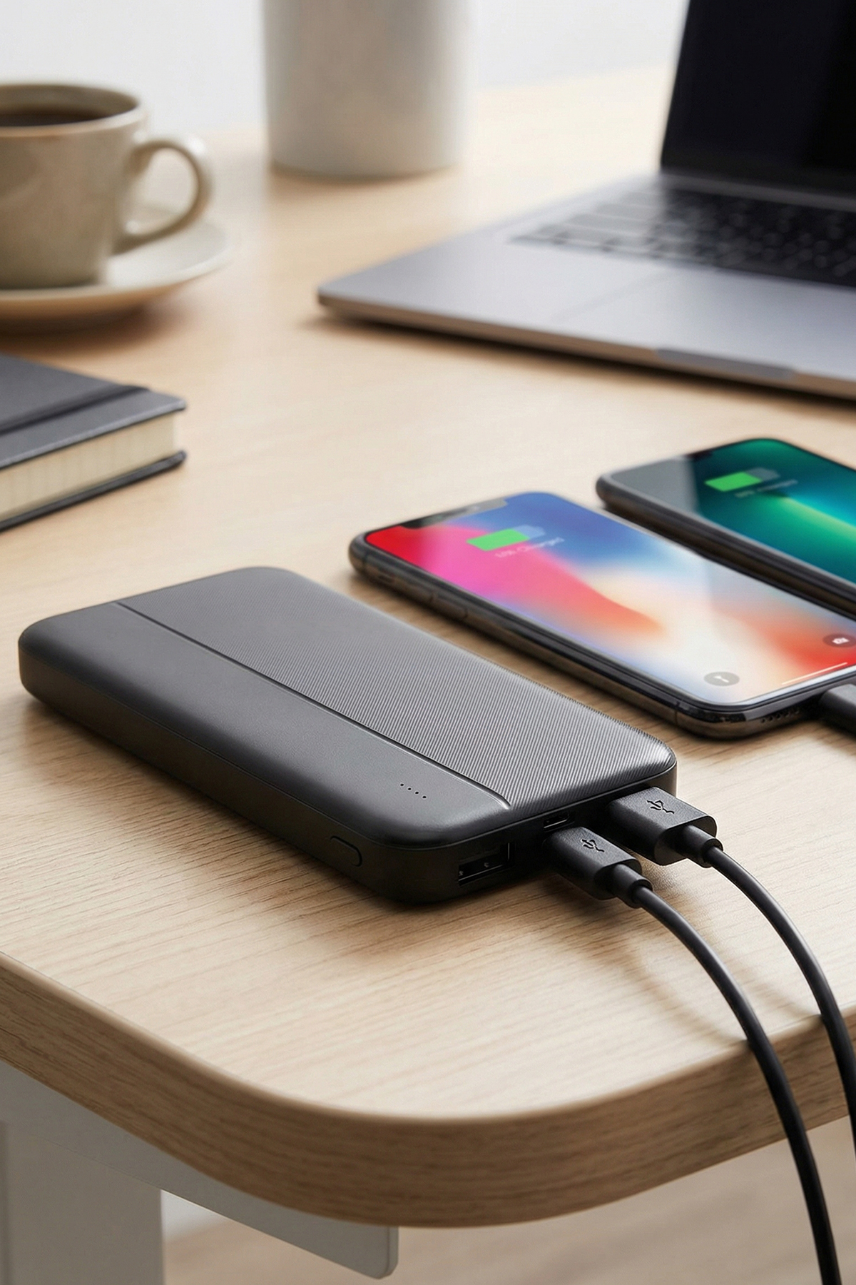 IP-G10N Siyah Micro+Type C Girişli 10000mAh Taşınabilir Şarj Cihazı Powerbank 7