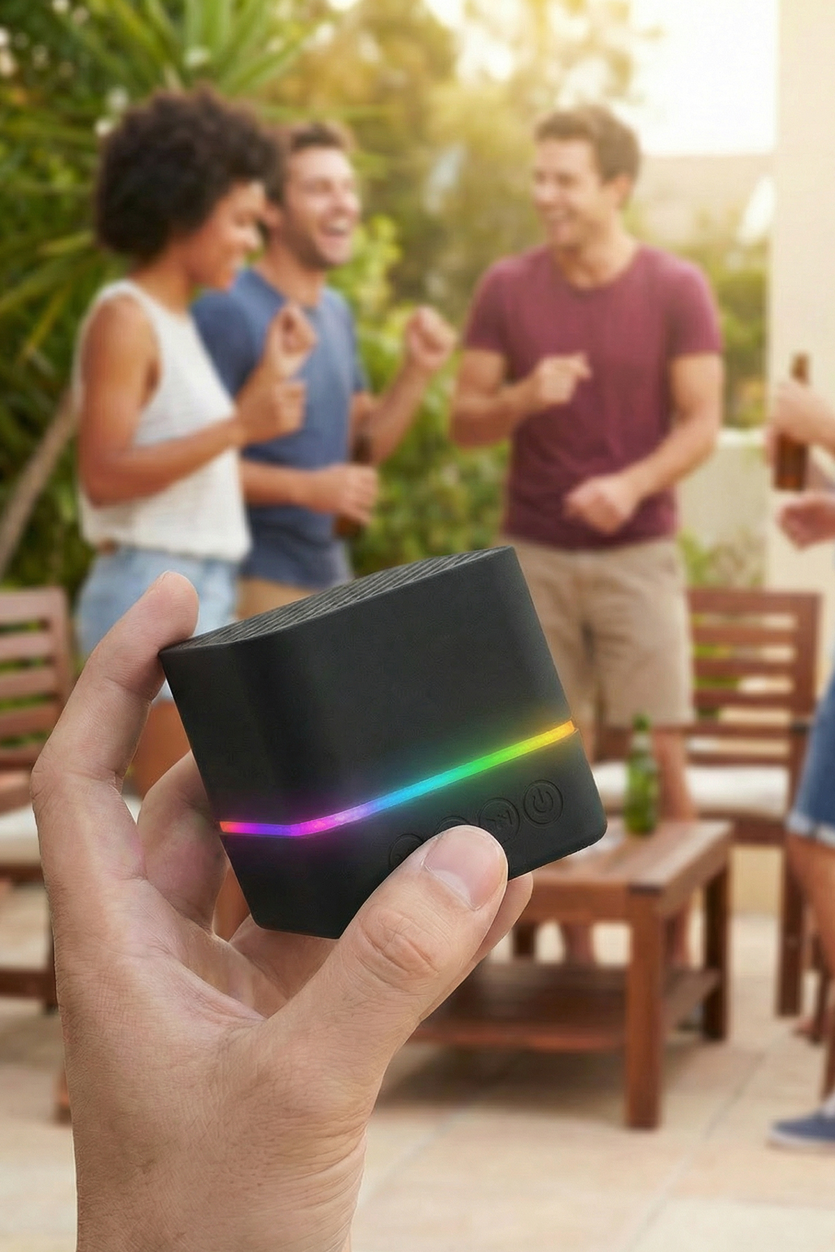 Md-18bt Siyah Dc 5v/usb Tf Kartlı Bluetoothlu Led Işklı Şarjlı Speaker 7