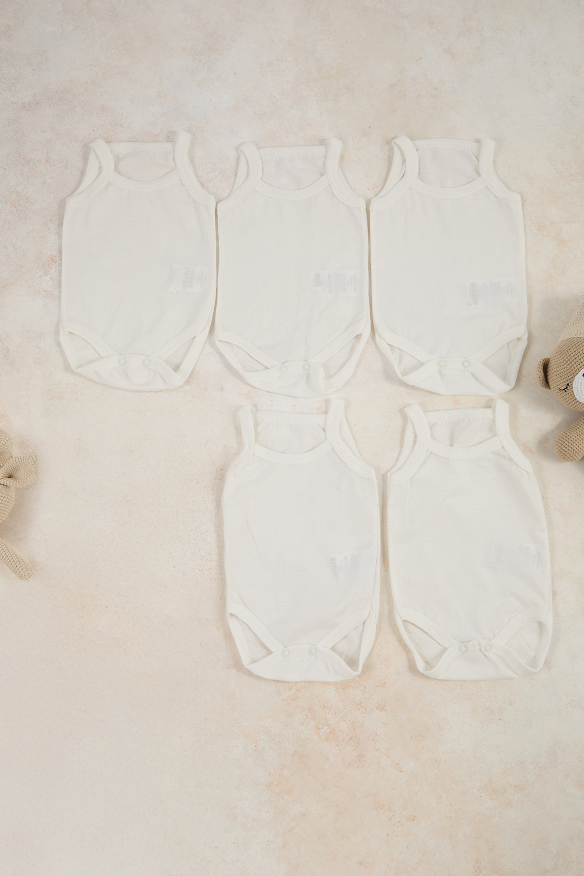 TRENDYOLKIDS White 5-Piece Unisex Bodysuit Tkdss26Zo00003
