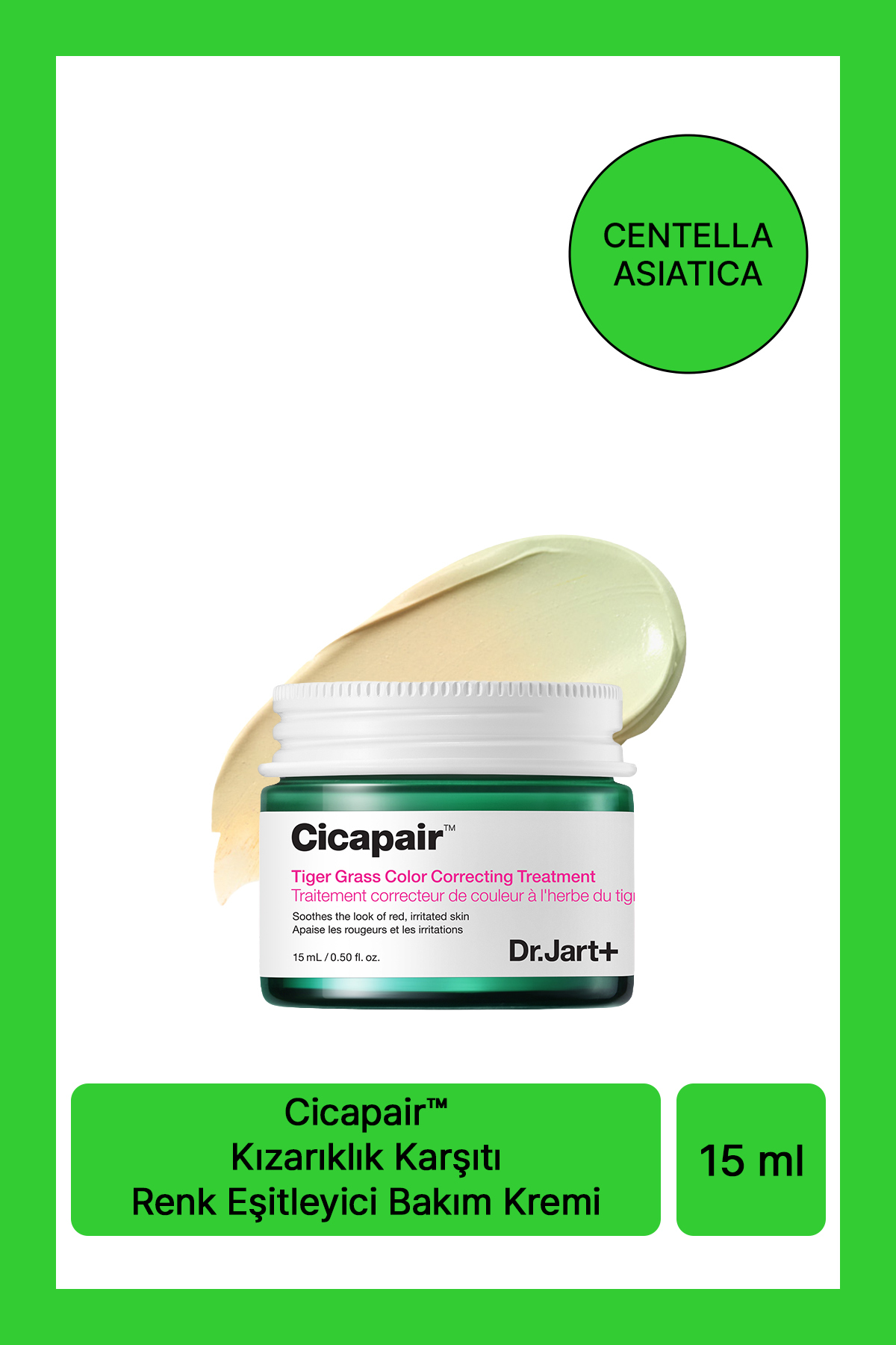 Dr.Jart+ Cicapair Kızarıklık Karşıtı Renk Eşitleyici Bakım Kremi 15ML/.5FLOZ — SPH996