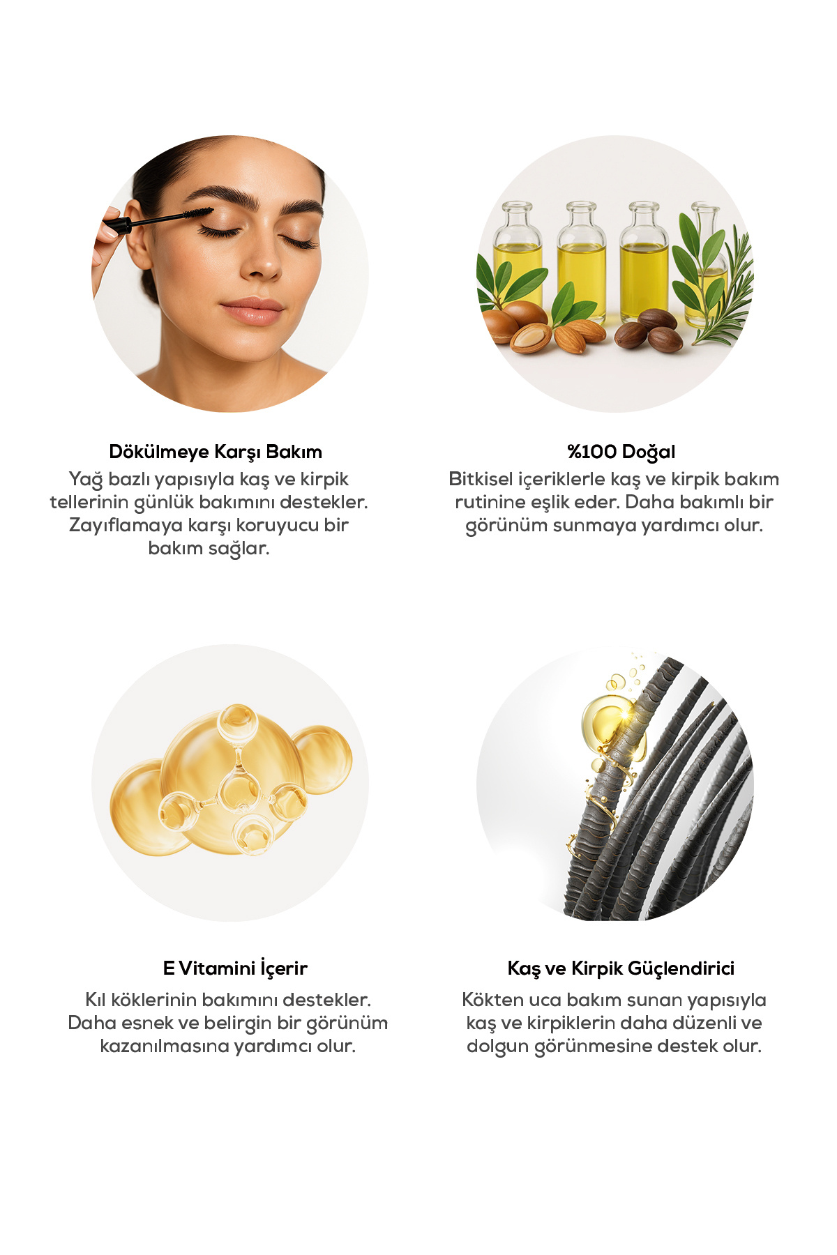 Kaş Kirpik Bakım Yağı 20 ml Organik Argan Yağlı & Doğal E Vitaminli — 700 14 103 — تصویر 6 از 6