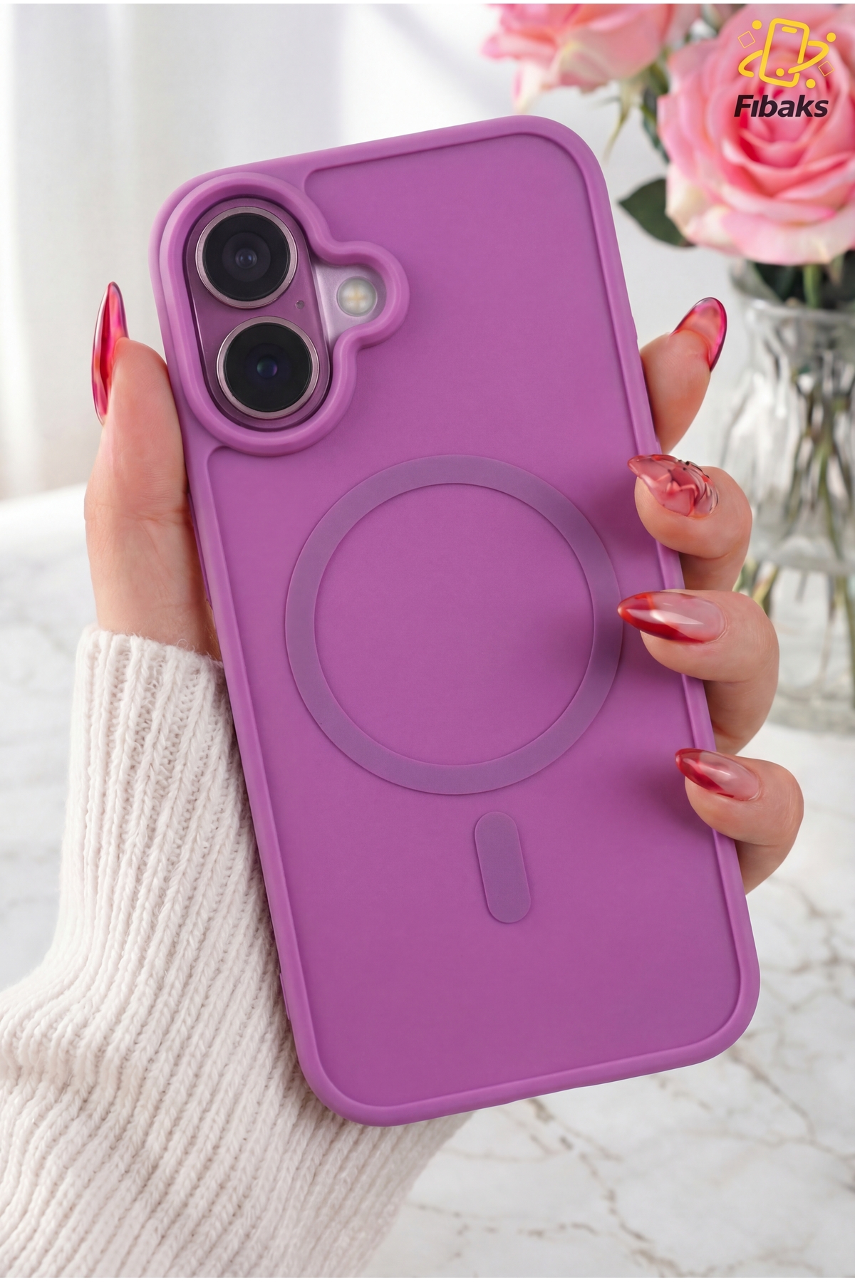 iPhone 16 Case Camera Soft Matte Cover with Sensitive Keys with Protruding Magsafe Charging Support Pink