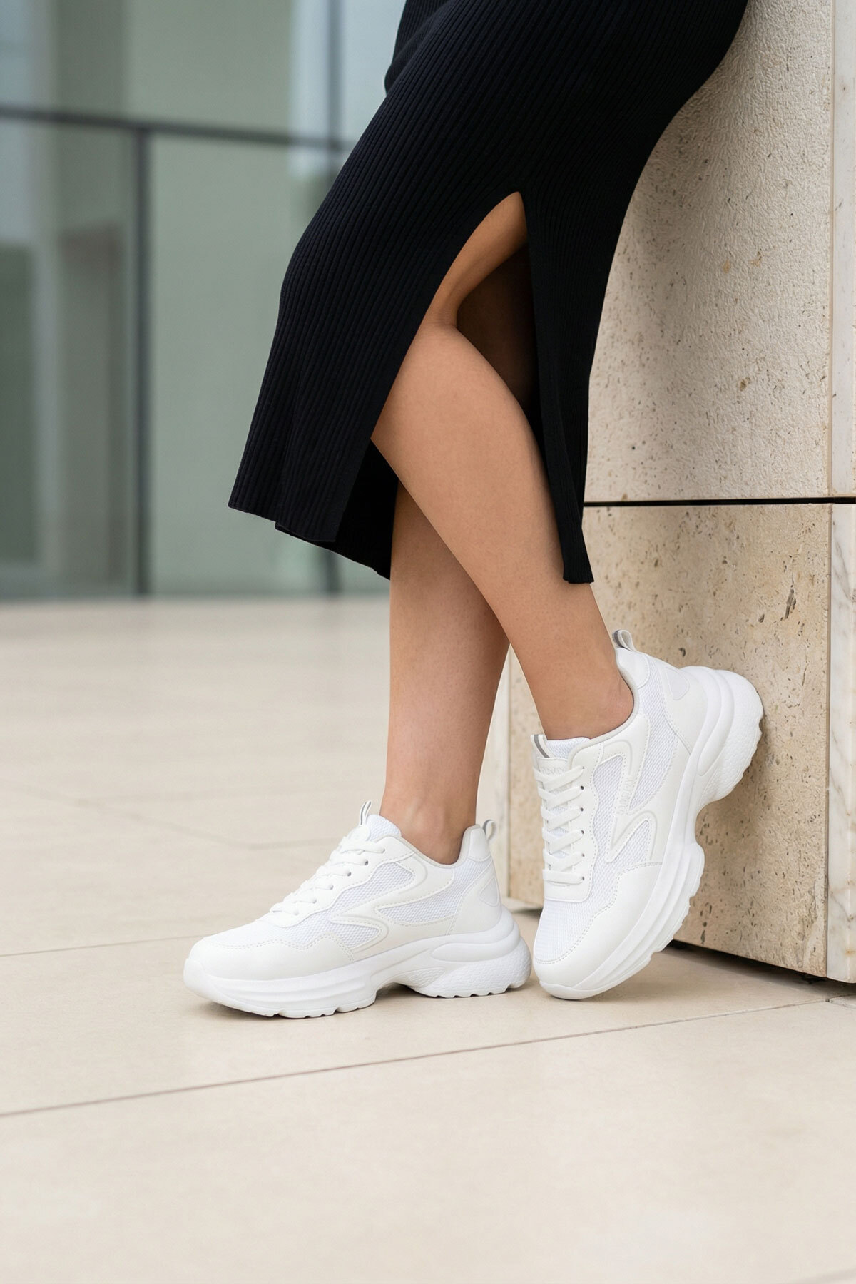 SOHO  Beyaz Kadın Sneaker 21272 - Görsel 3