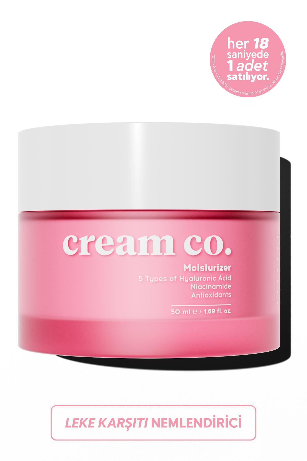 Cream Co. Su Bazlı Moisturizer Nemlendirici Aydınlatıcı Yüz Kremi | Hyaluroni...