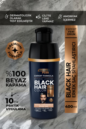 Softto Plus Expert Men Black Hair Color – Siyah 10 dakikada Etkili / Geliştir...