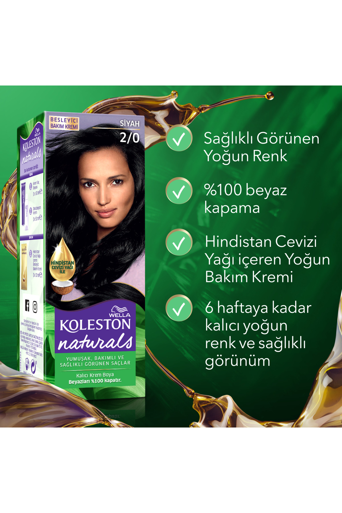 Koleston Naturals 2/0 Siyah Saç Boyası — مشکی KtWModel13-T — تصویر 7 از 7