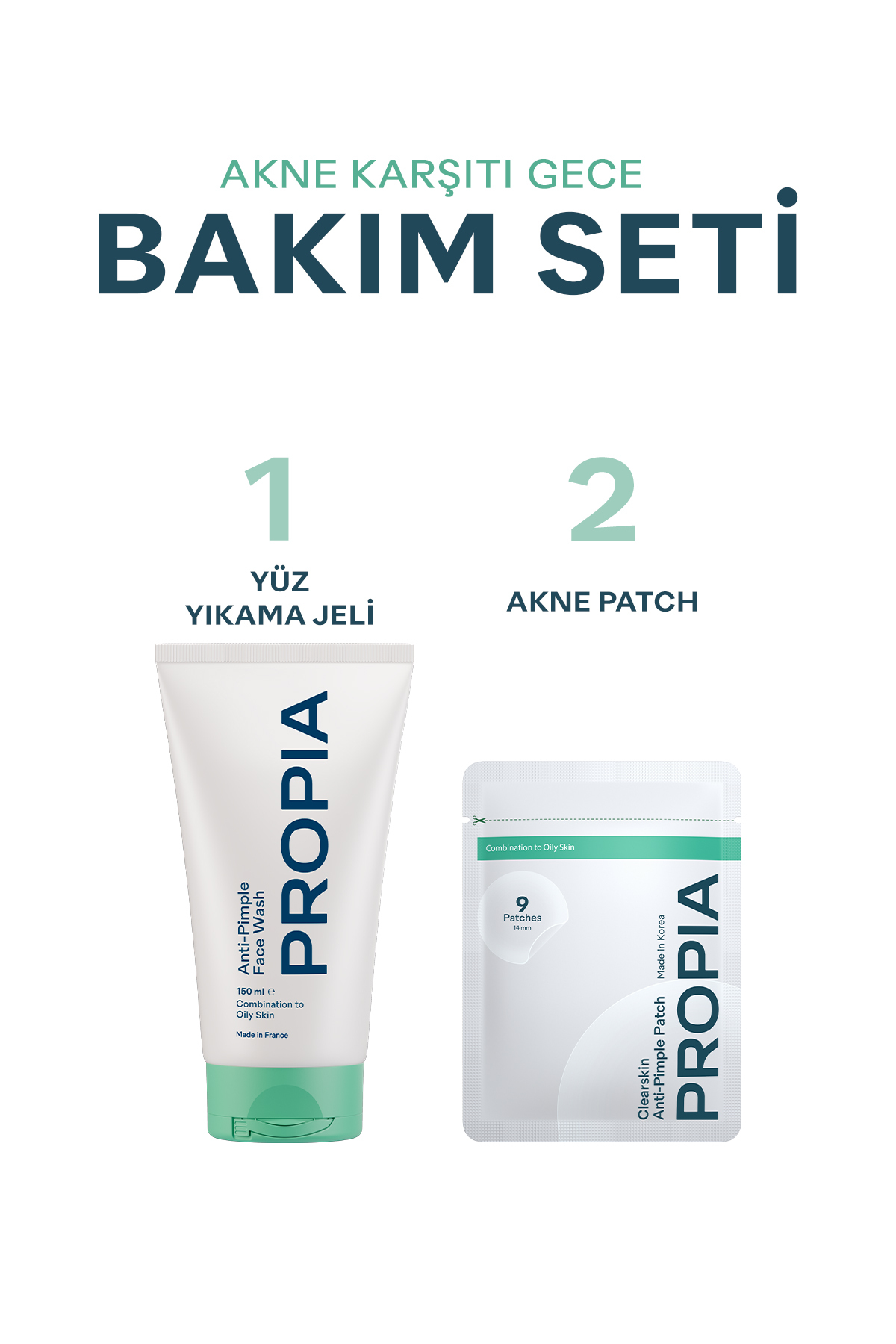 Akne Karşıtı Gece Bakım Favorisi Seti Havlu Taç Hediyeli! — facewash-acnepatch-set — تصویر 5 از 6