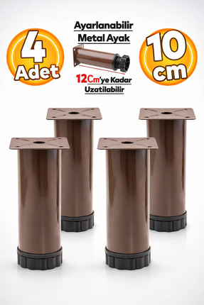 Badem10 Ayarlanabilir Dolap Mobilya Kanepe Baza Metal Destek Yükseltici Ayağı...