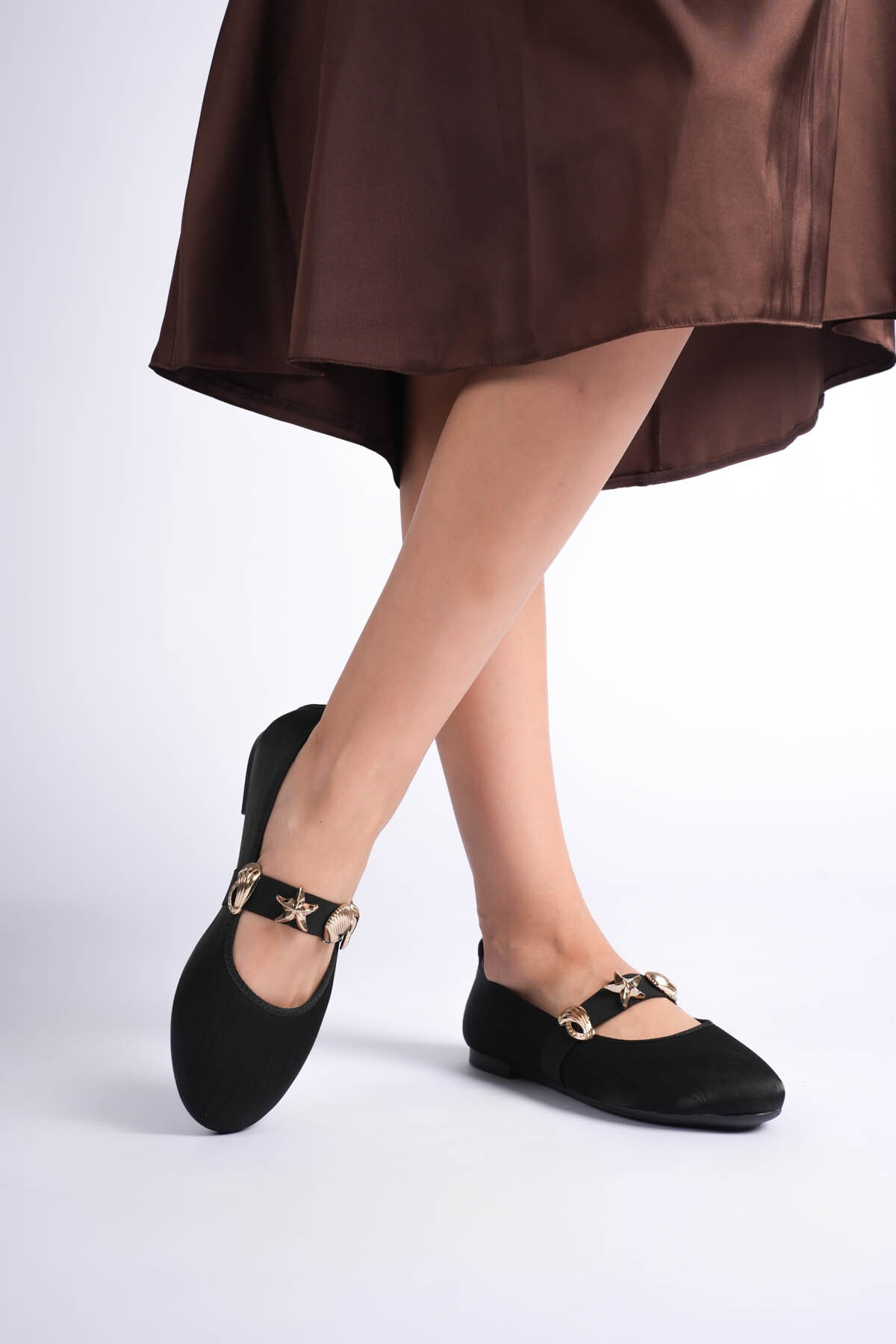 İncimoda  Kadın Hafızalı Tabanlı Yuvarlak Burun Ortopedik Babet - Görsel 11