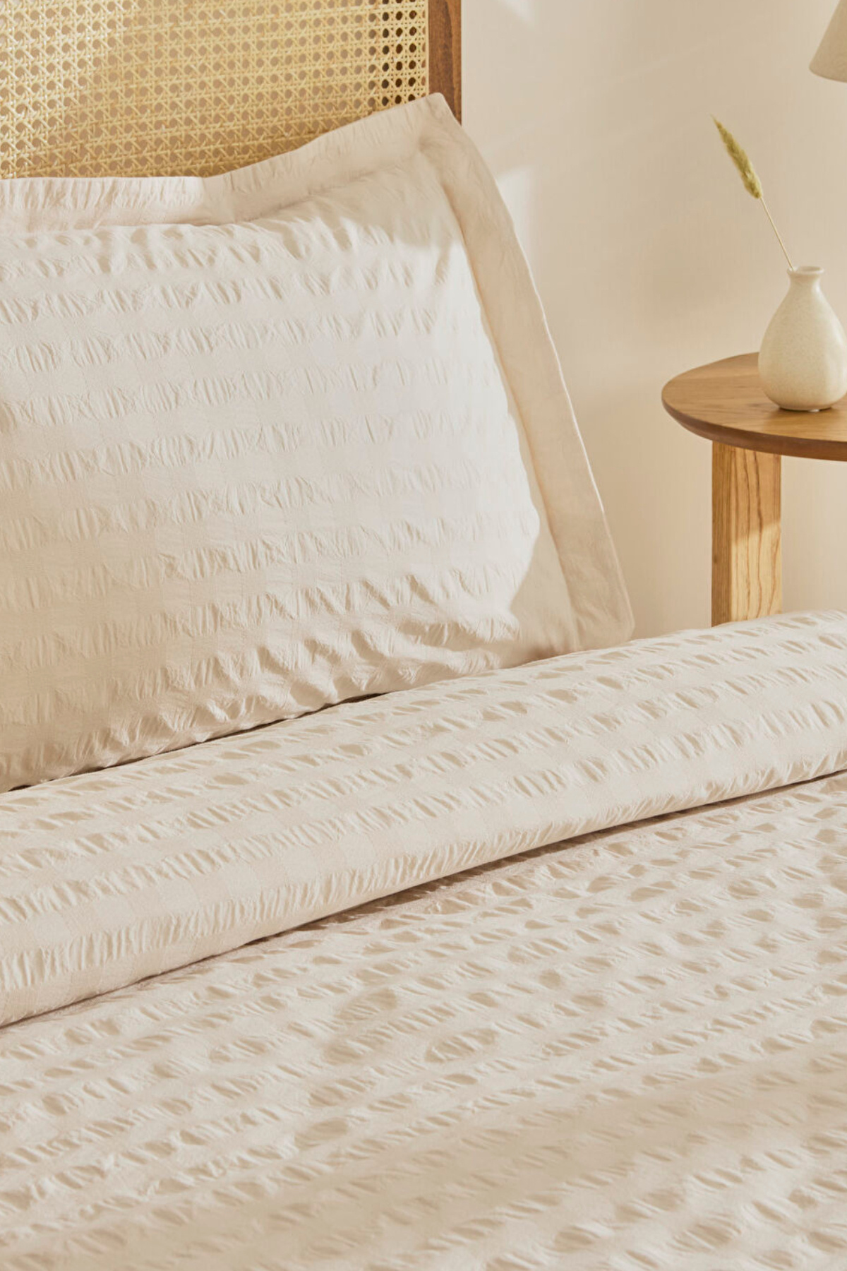 Karaca Home Perla Gofre %100 Pamuk Çift Kişilik Nevresim Takımı Bej 7