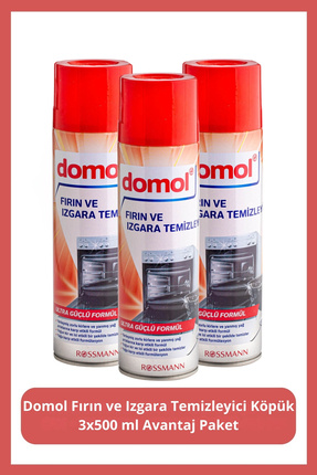 Domol Fırın Ve Izgara Temizleyici Köpük 3x500 ml Avantaj Paket